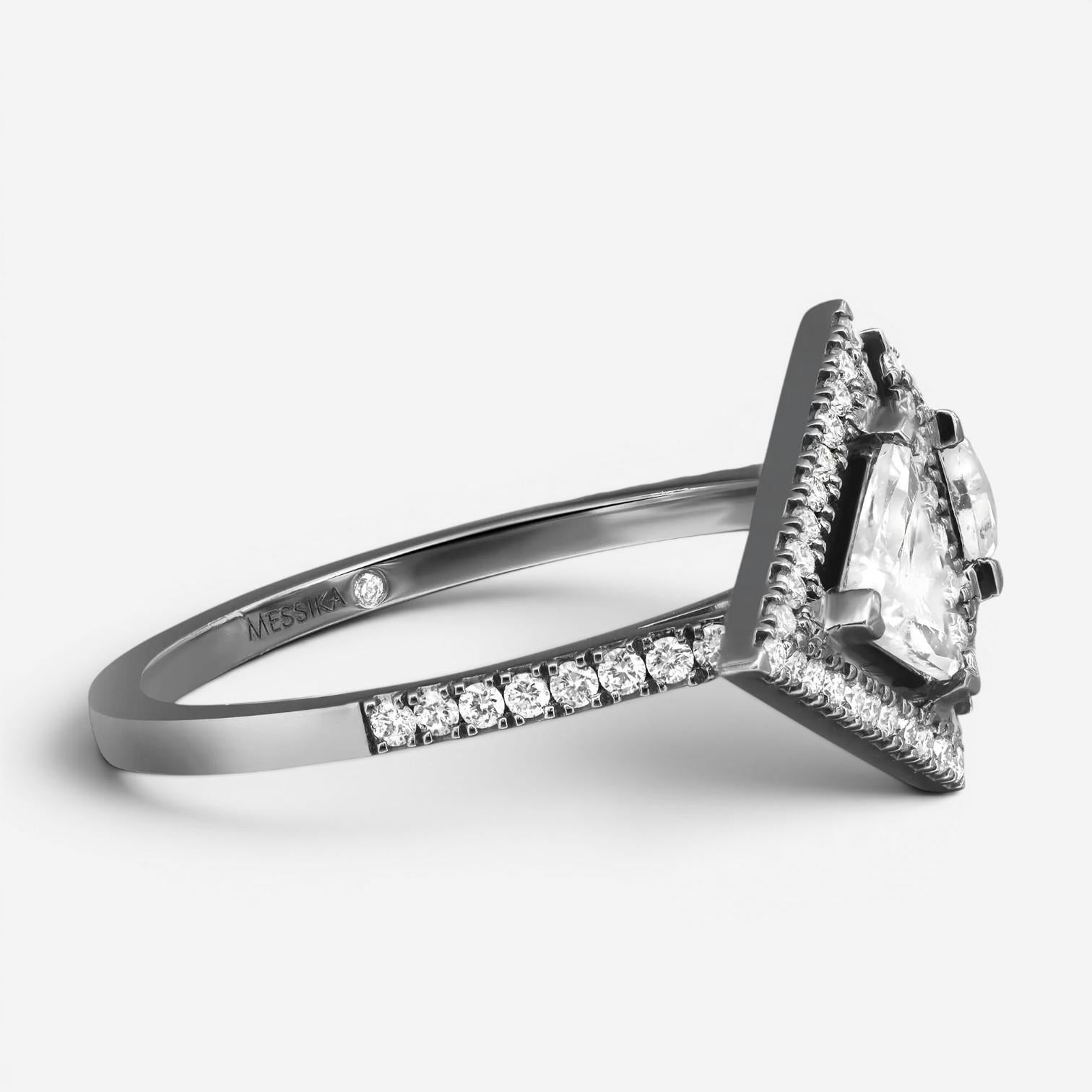 Messika Thea Toi & Moi 18K Blackened White Gold Diamond Ring Sz. 6.75 06500-0BG — view 4