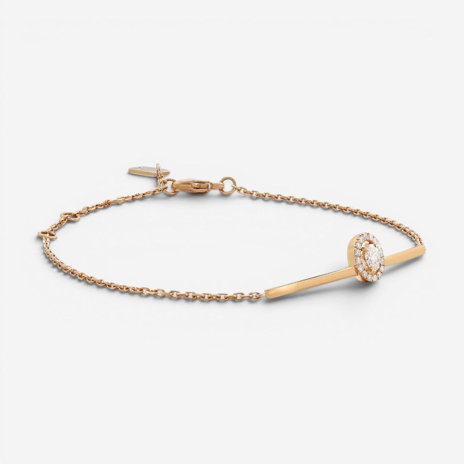 Messika Glam'Azone 18K Rose Gold Diamond Chain Bracelet 06176-PG — view 3