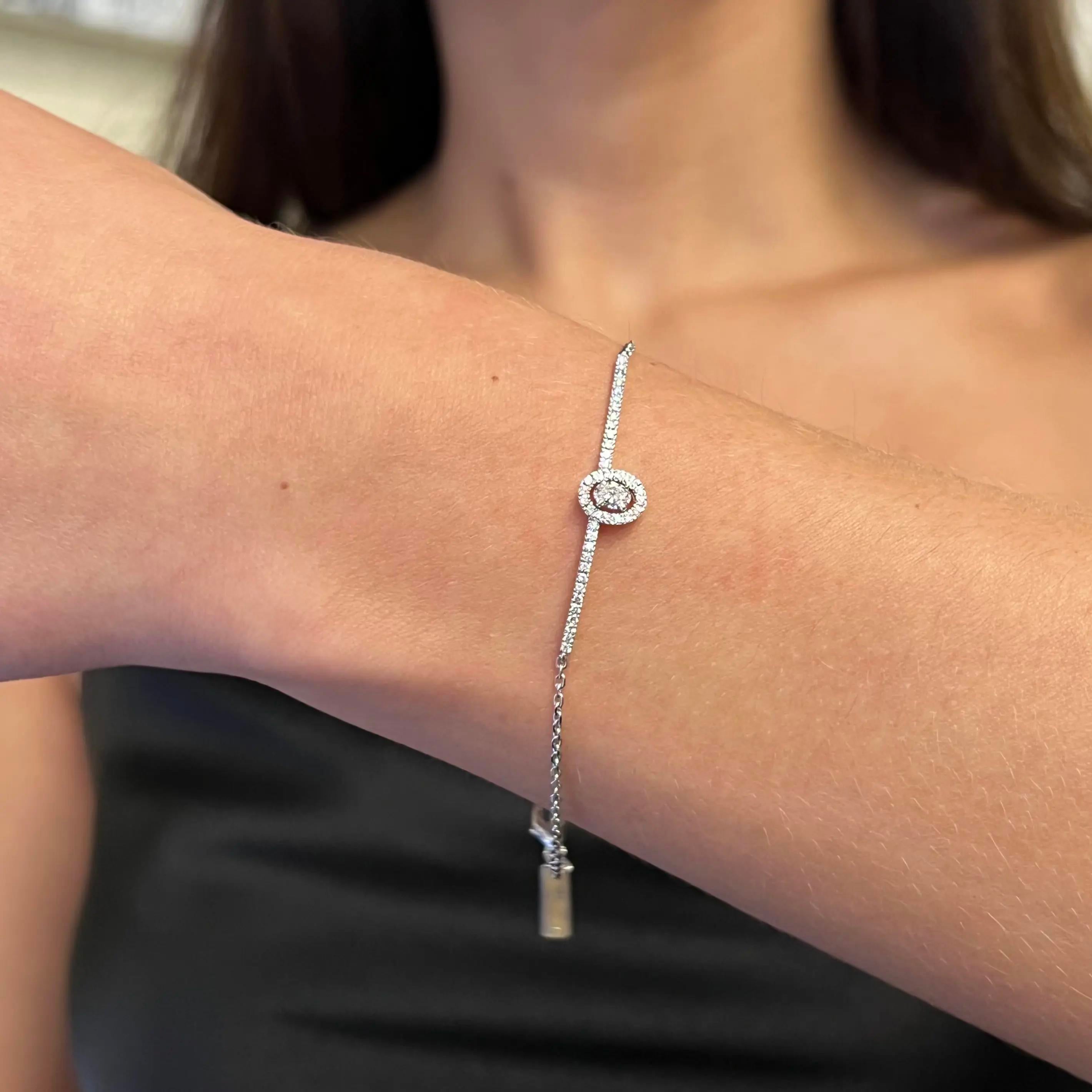 Messika Glam'Azone 18K White Gold Diamond Bracelet 06177-WG — view 2