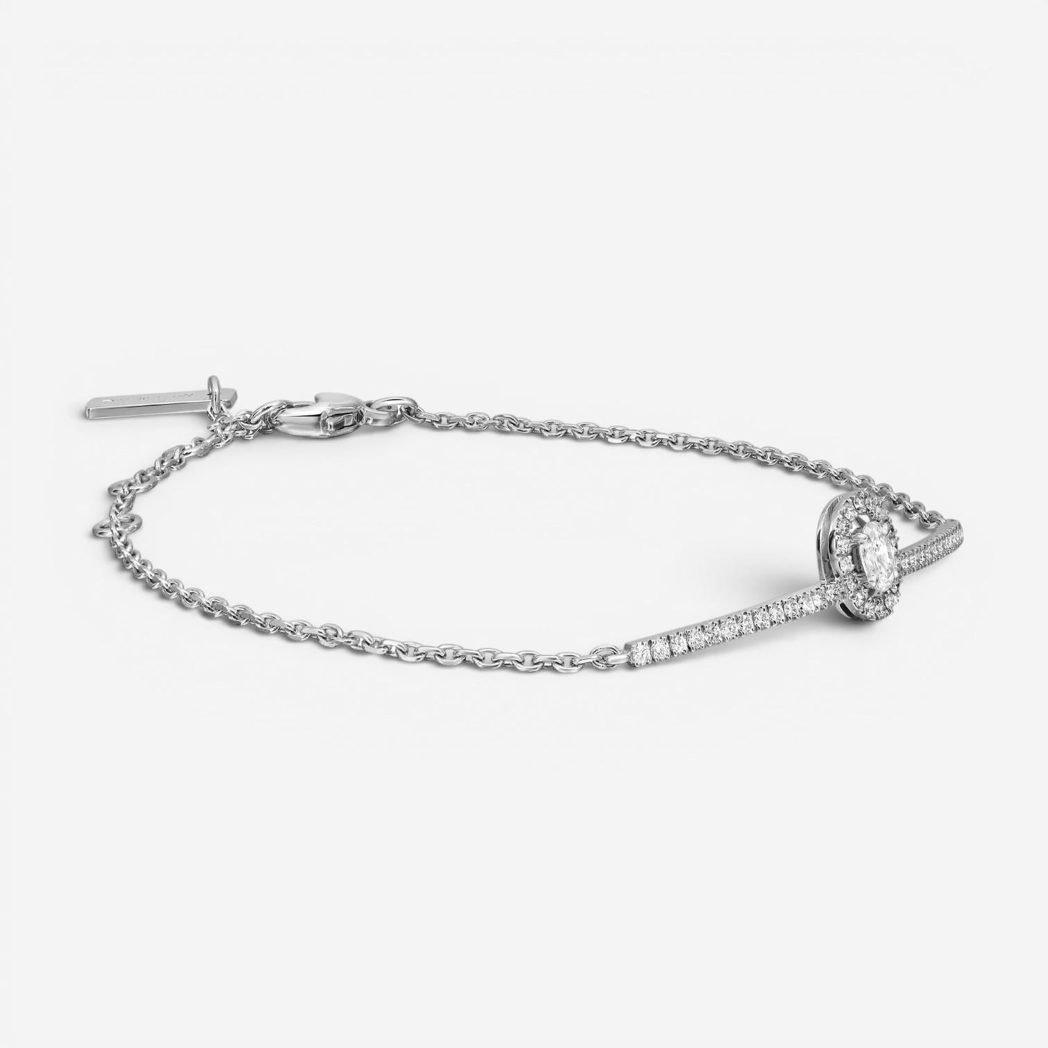 Messika Glam'Azone 18K White Gold Diamond Bracelet 06177-WG — view 3