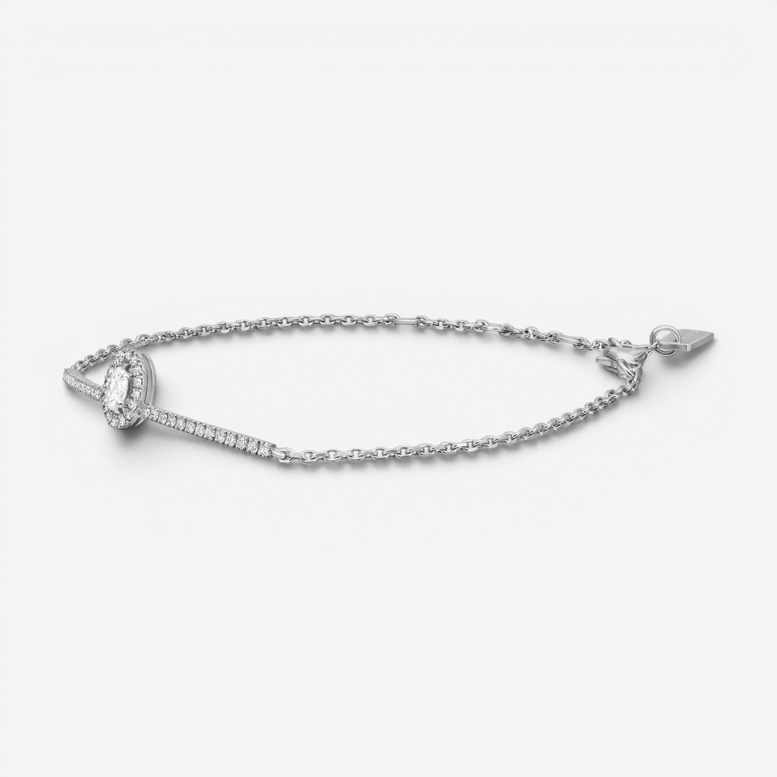 Messika Glam'Azone 18K White Gold Diamond Bracelet 06177-WG — view 4