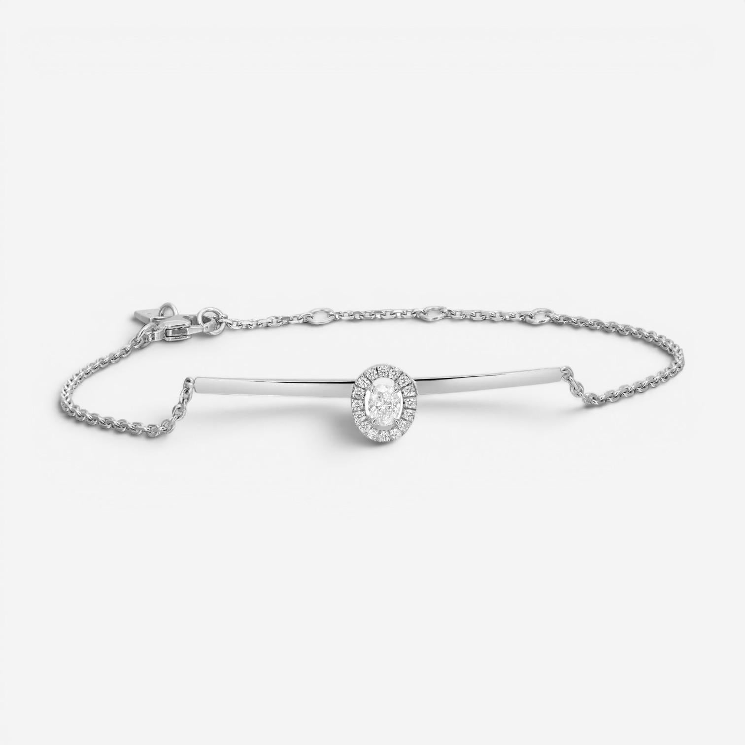 Messika Glam'Azone 18K White Gold Diamond Chain Bracelet 06176-WG