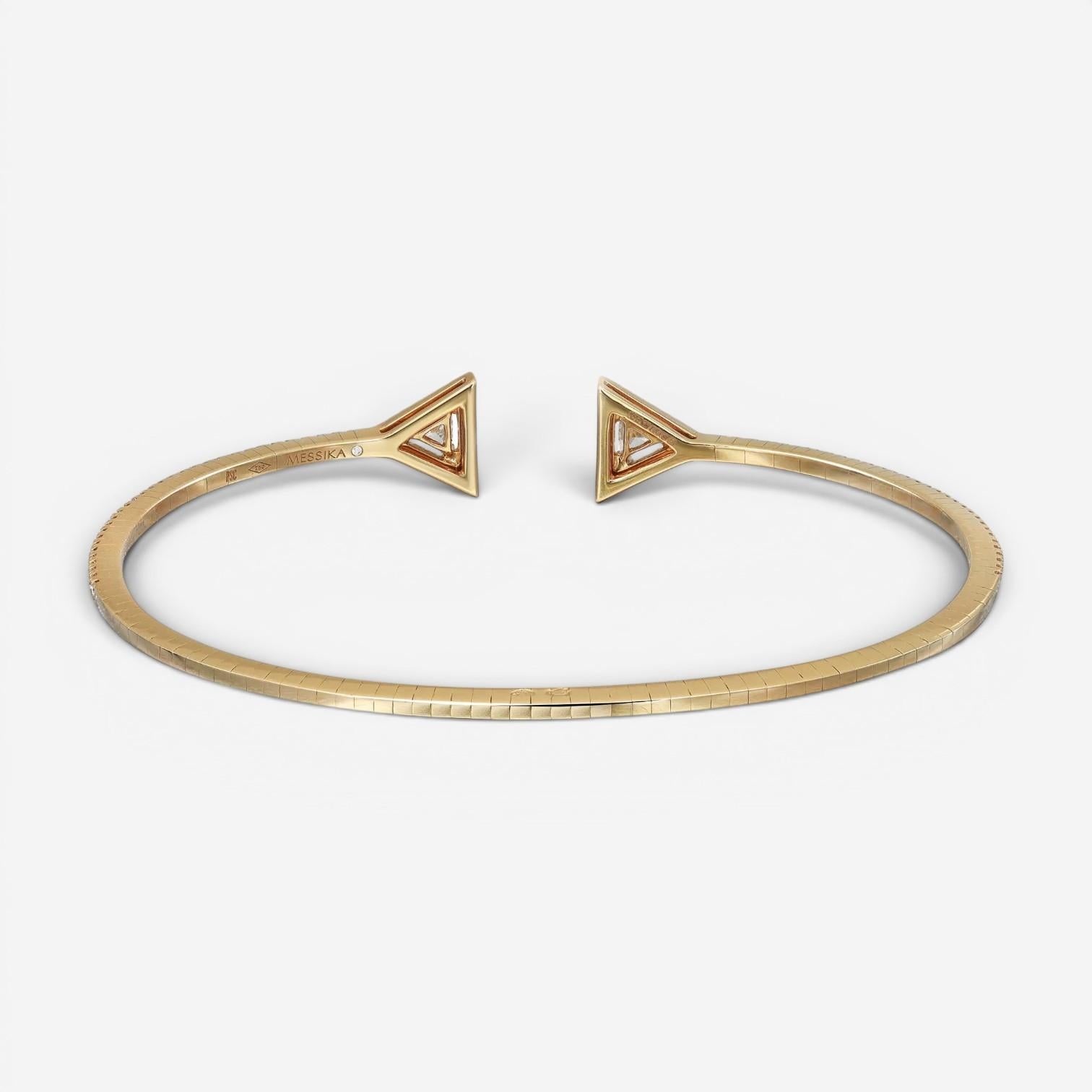Messika Thea Skinny 18K Yellow Gold Diamond Cuff Bracelet 06491-YG-M — view 5