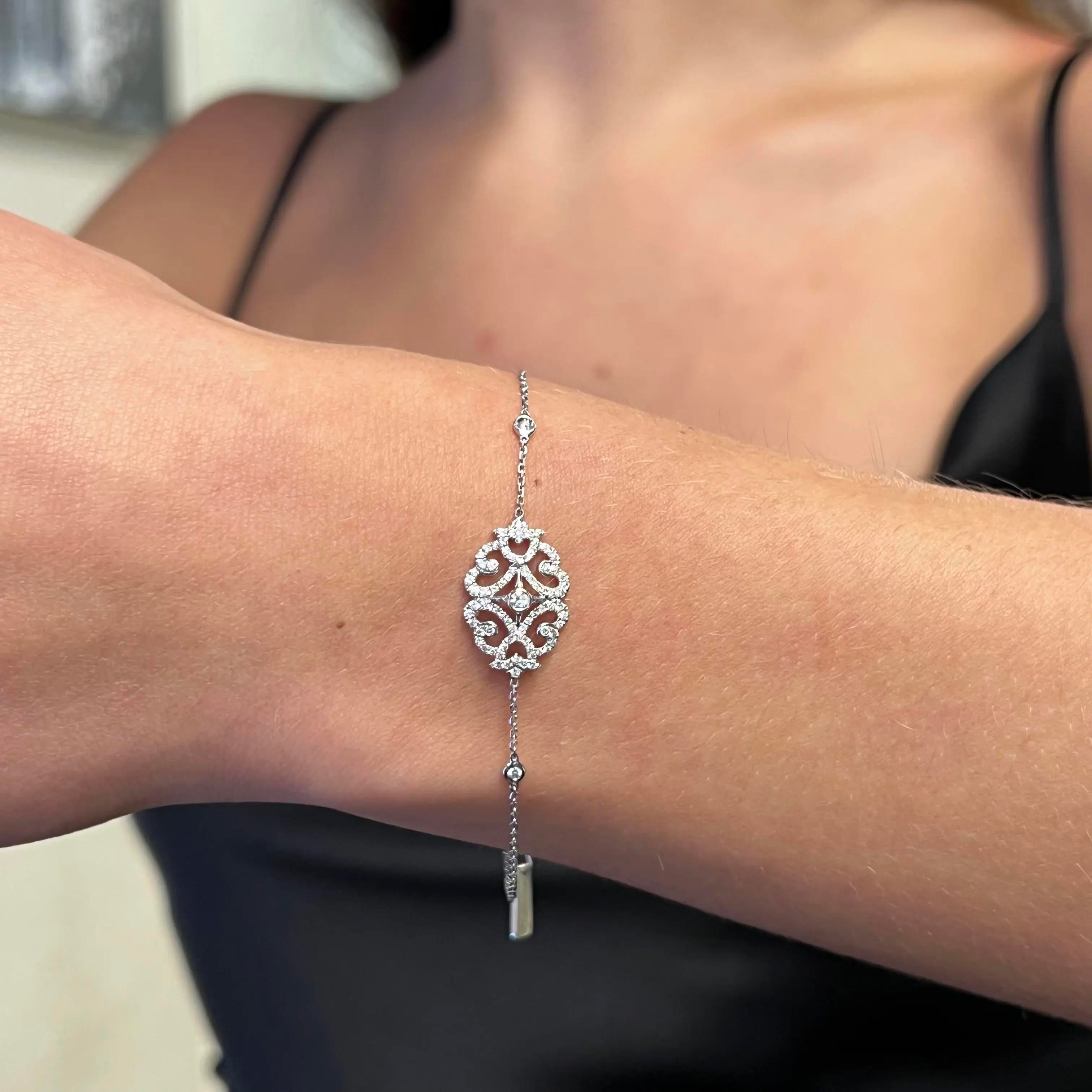 Messika Sultane 18K White Gold Diamond Bracelet 05253-WG — view 2