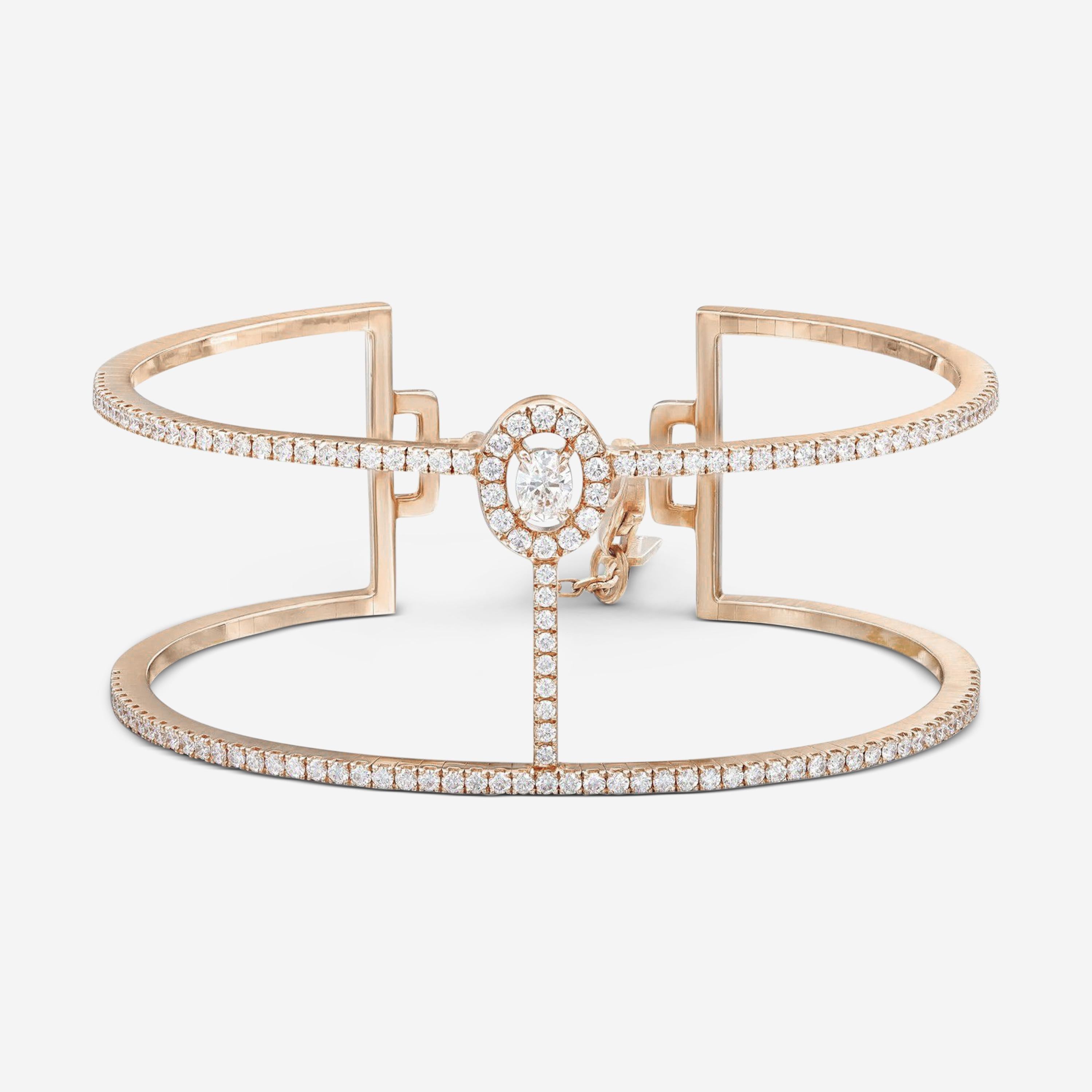 Messika Glam'Azone 18K Rose Gold Diamond Cuff Bracelet 07428-PG-S