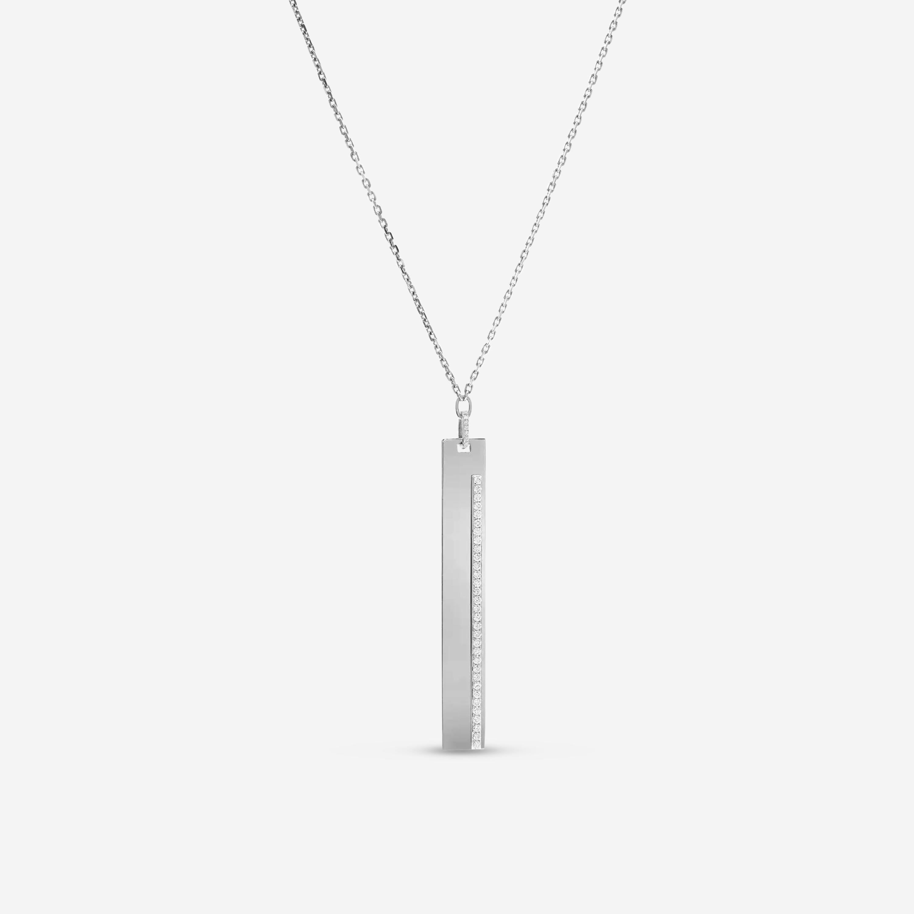 Messika Sautoir Kate 18K White Gold Diamond Bar Pendant Necklace 05781-WG