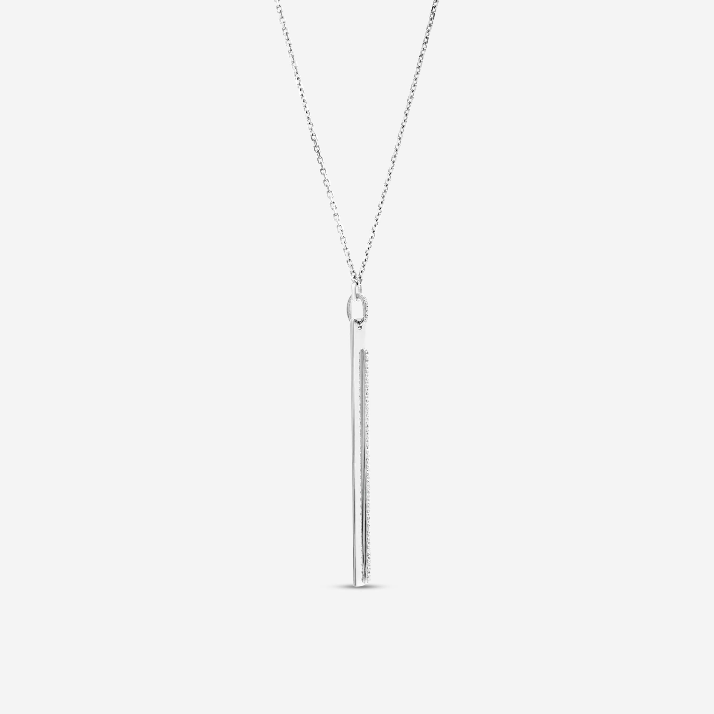 Messika Sautoir Kate 18K White Gold Diamond Bar Pendant Necklace 05781-WG — view 4