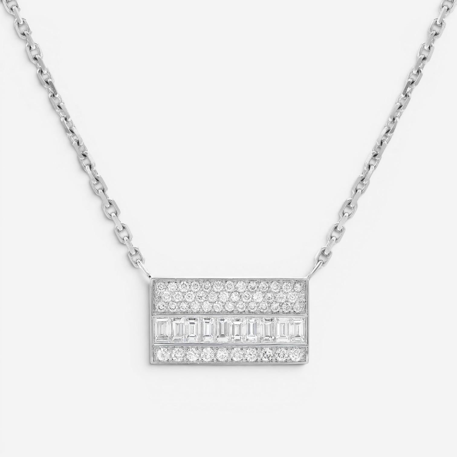 Messika Liz 18K White Gold Diamond Pendant Chain Necklace 05865-WG