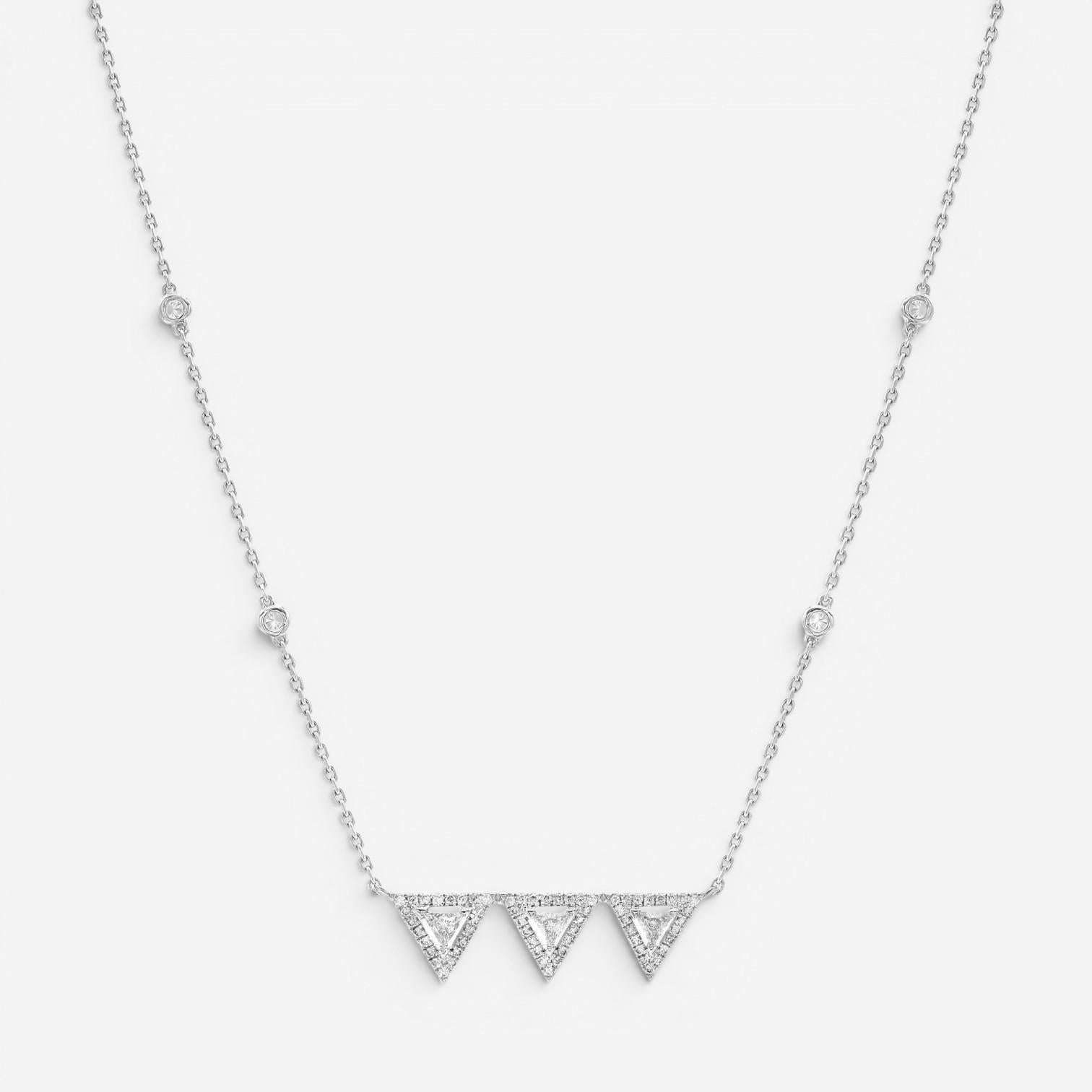 Messika Thea Toi & Moi 18K White Gold Diamond Necklace 06436-WG