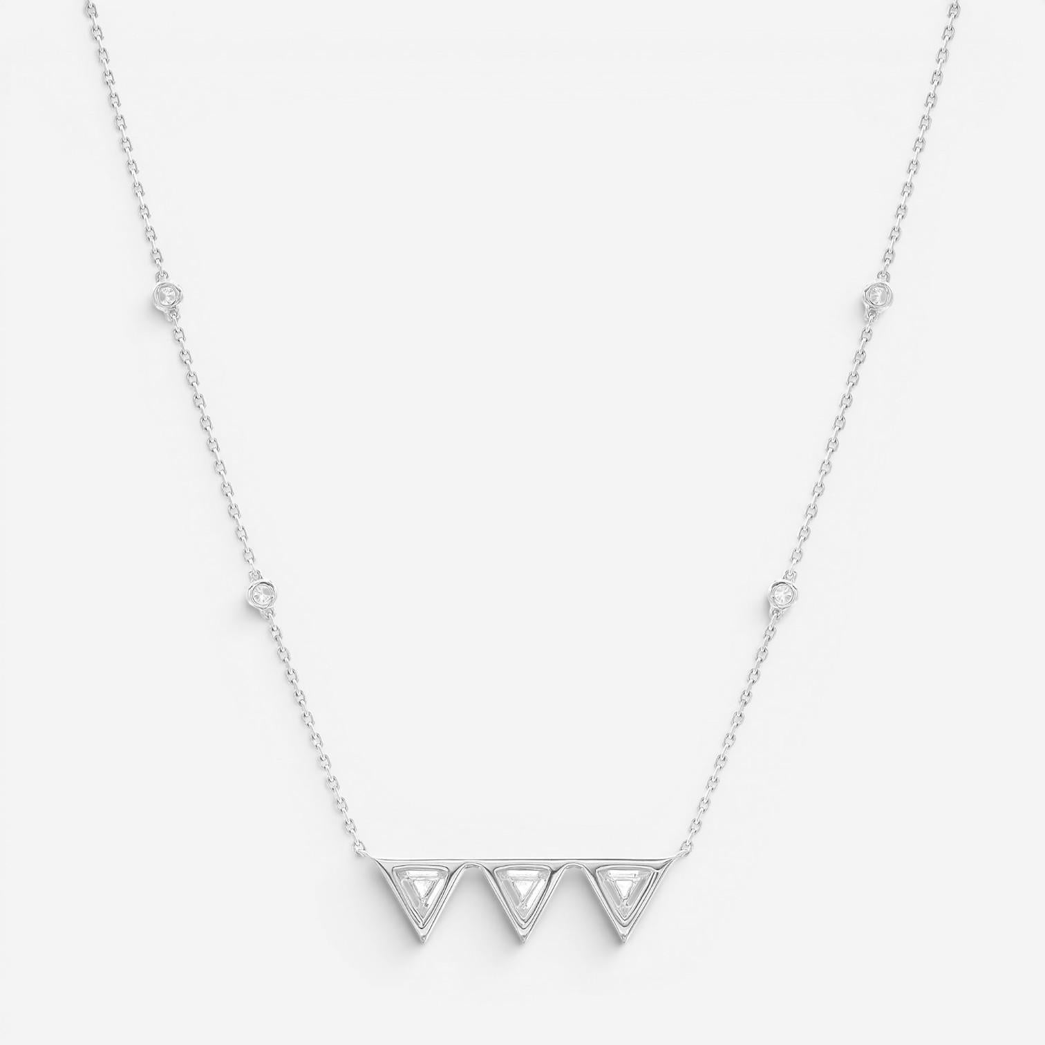 Messika Thea Toi & Moi 18K White Gold Diamond Necklace 06436-WG — view 5