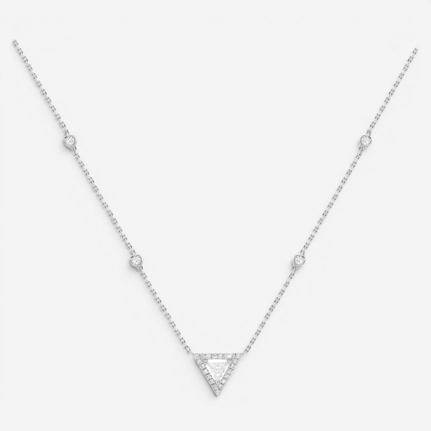 Messika Thea 18K White Gold Diamond Pendant Necklace 06438-WG