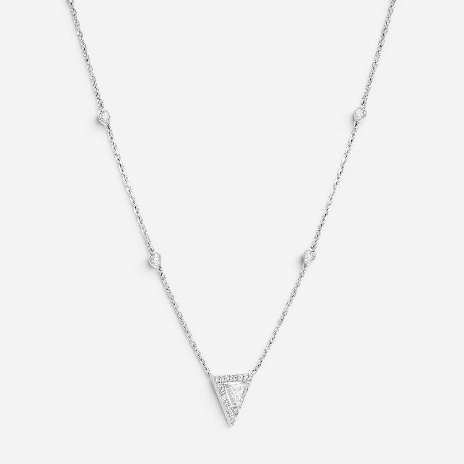 Messika Thea 18K White Gold Diamond Pendant Necklace 06438-WG — view 4