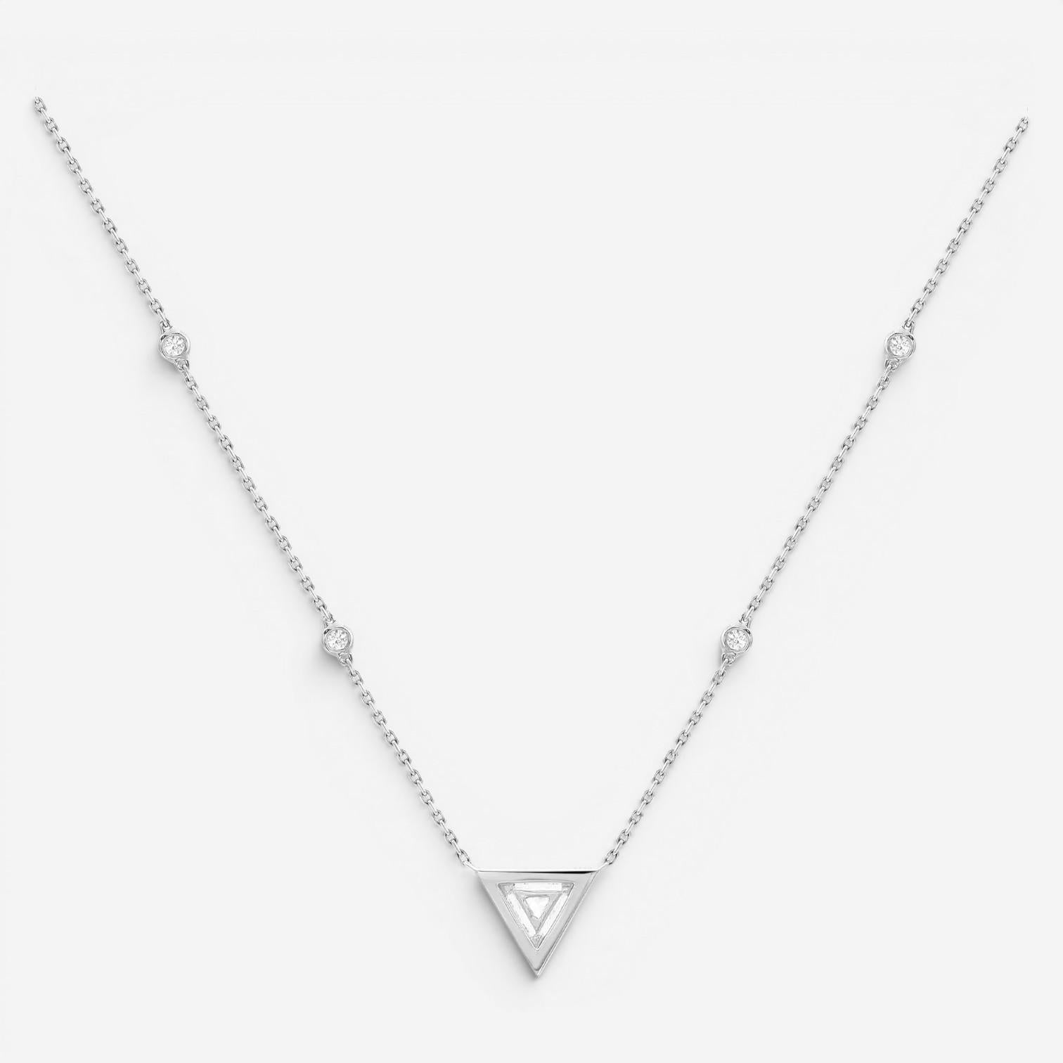 Messika Thea 18K White Gold Diamond Pendant Necklace 06438-WG — view 5