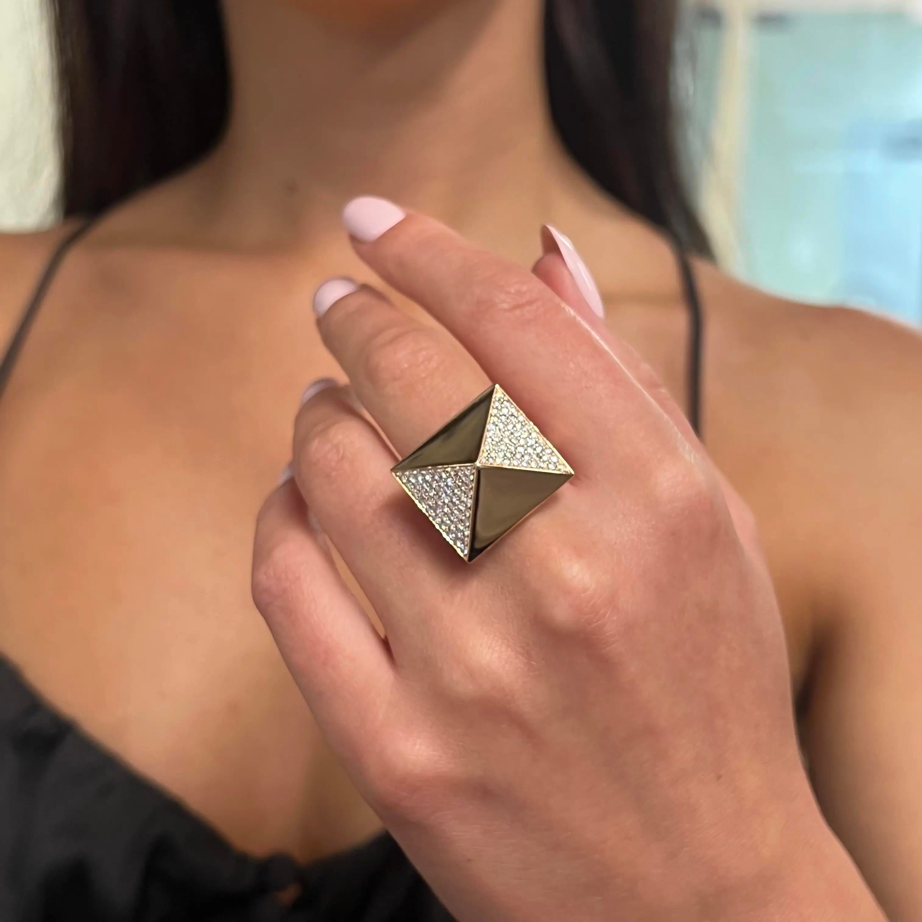 Messika Spiky 18K Rose Gold Diamond Cocktail Ring Sz. 6.5 05640-PG-53 — view 2