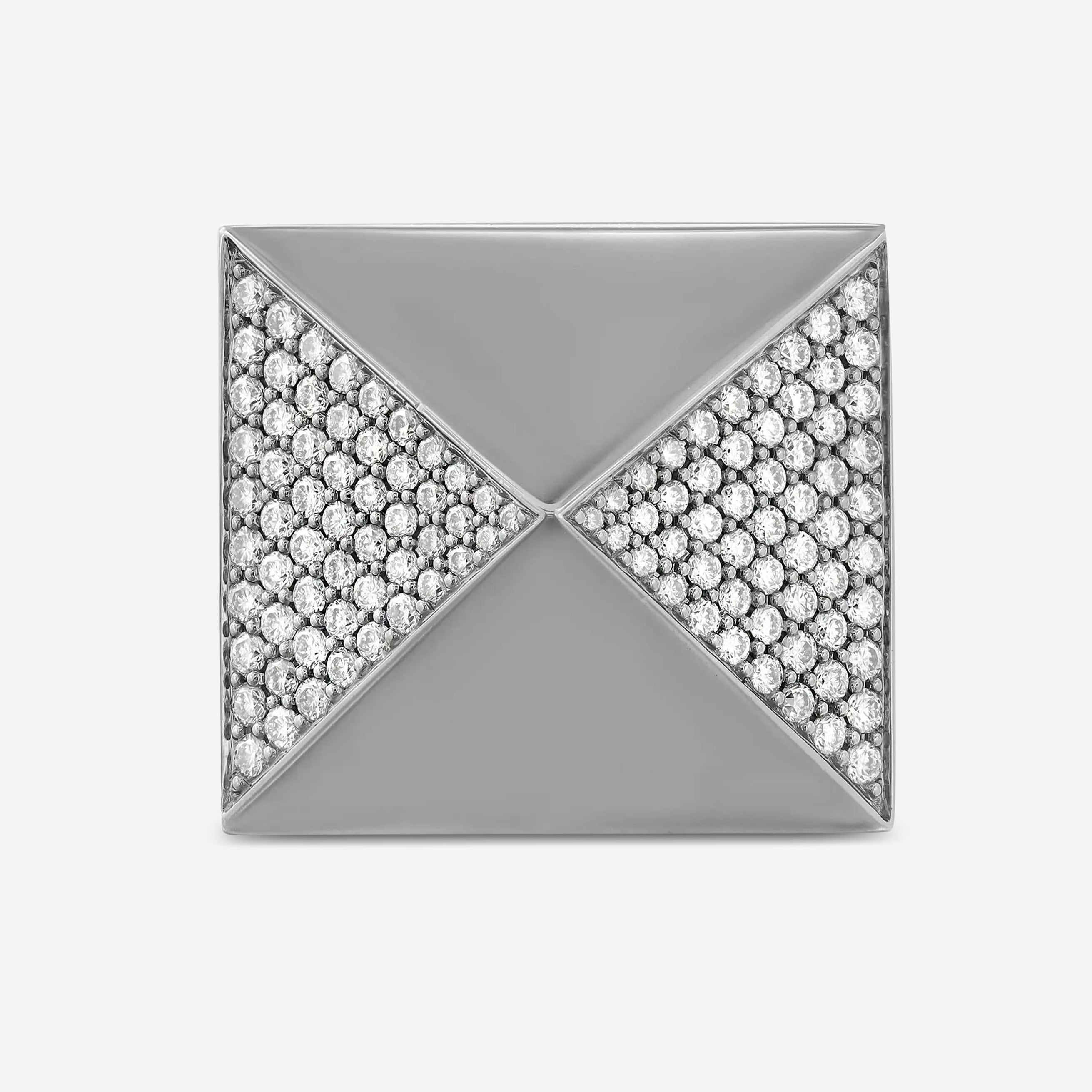Messika Spiky 18K Blackened White Gold Diamond Cocktail Ring Sz. 6.5 05640-BG-53