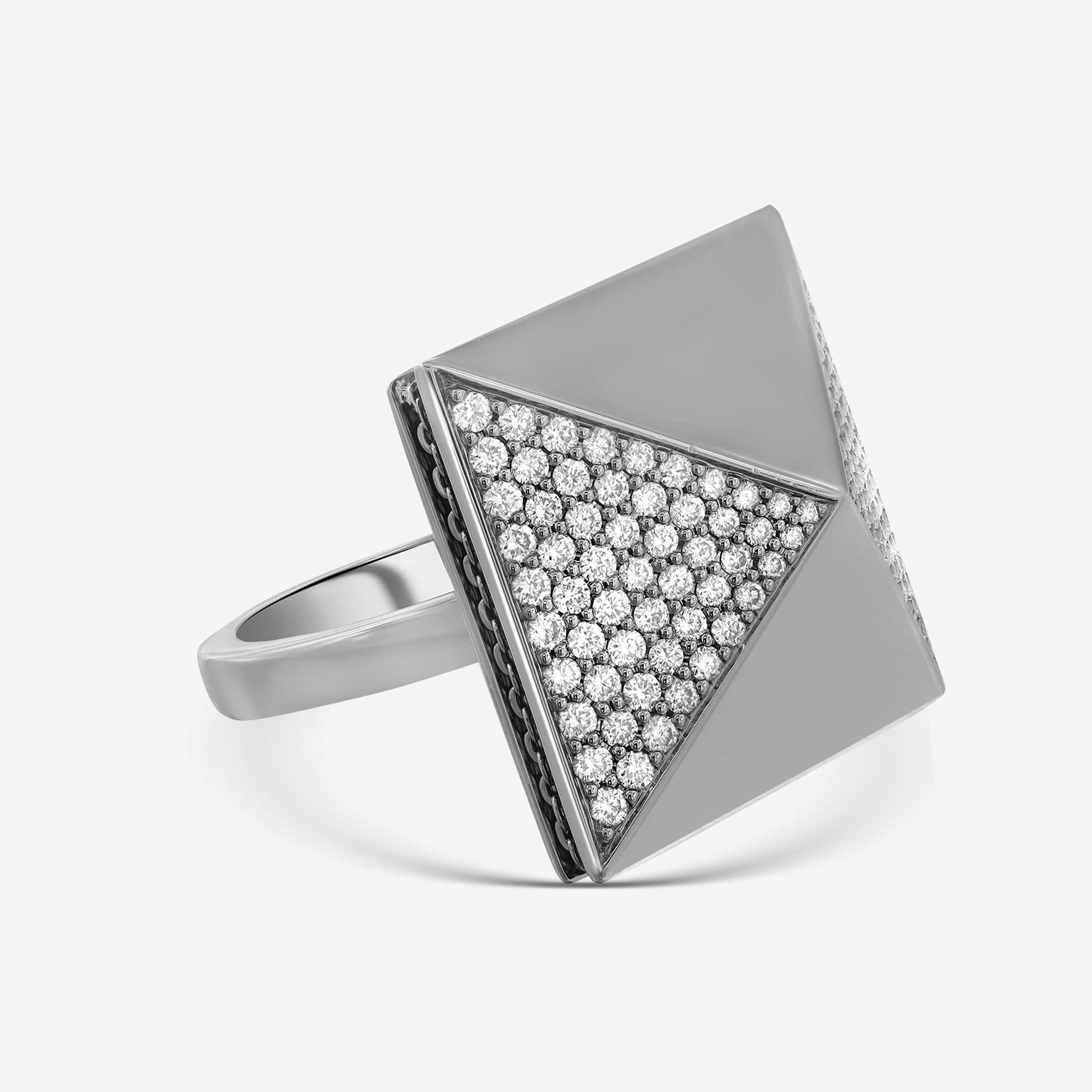 Messika Spiky 18K Blackened White Gold Diamond Cocktail Ring Sz. 6.5 05640-BG-53 — view 4