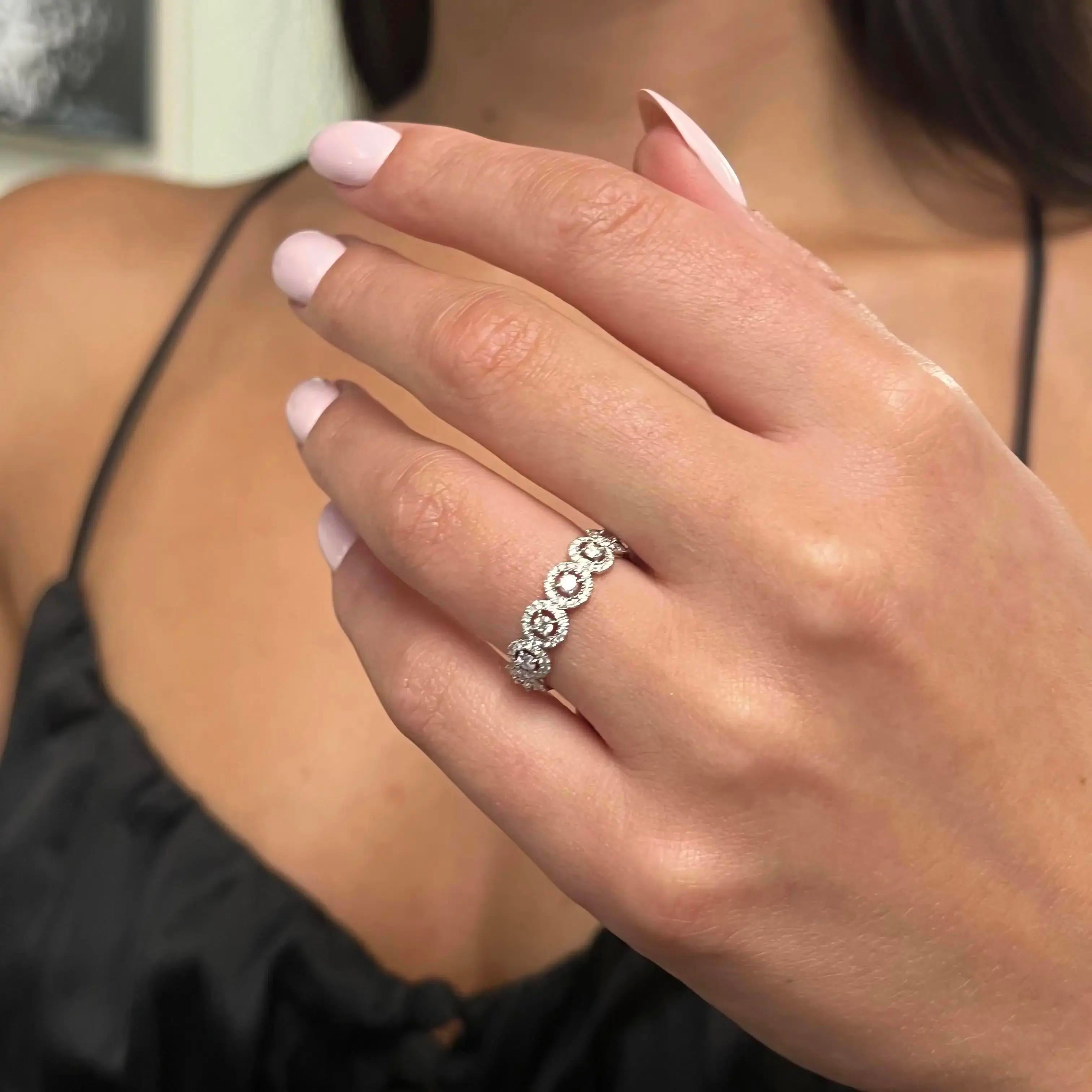 Messika All Joy 18K White Gold Diamond Band Ring 05495-WG-53 — view 2