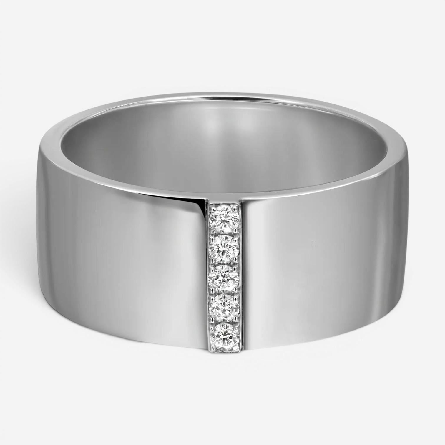 Messika Kate 18K White Gold Diamond Band Ring Sz. 6 06149-WG-52