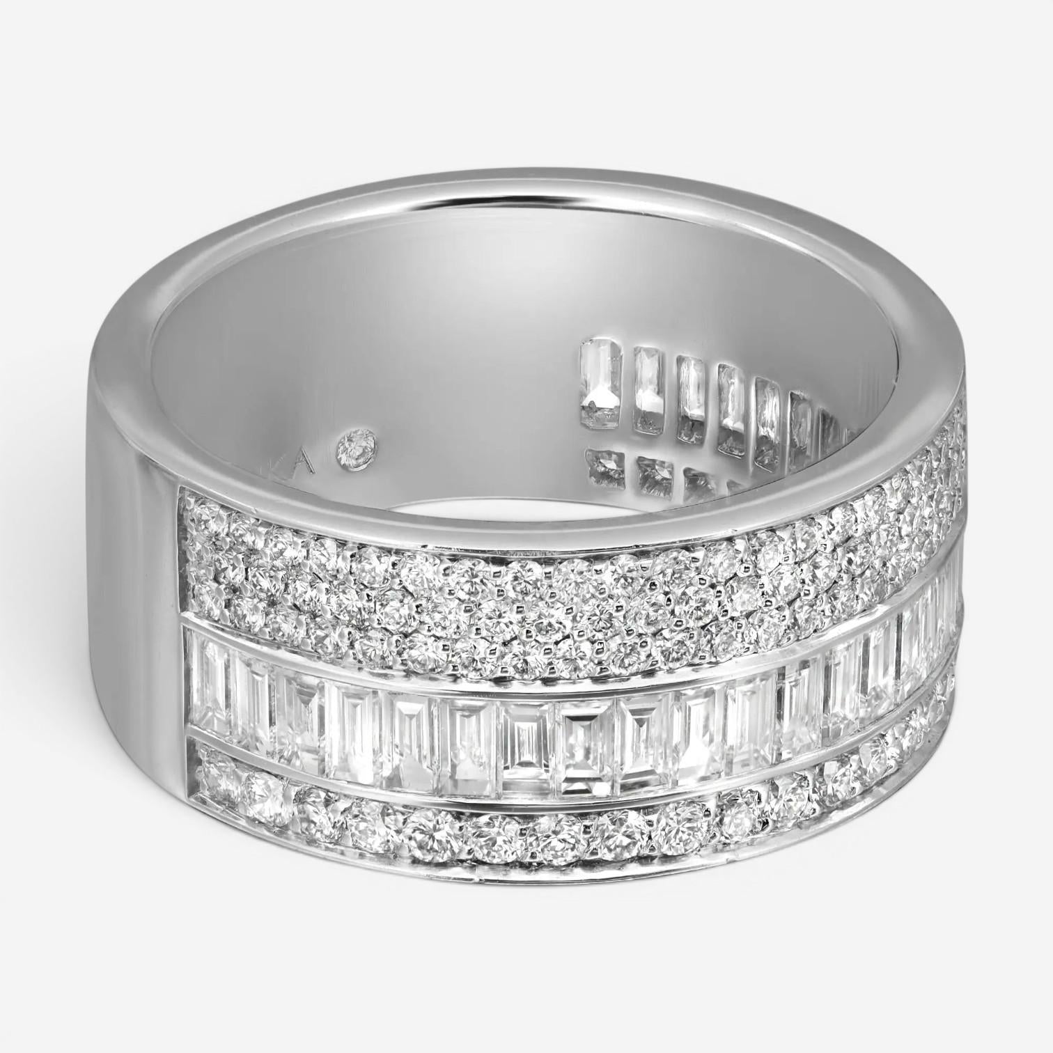 Messika Liz 18K White Gold Diamond Band Ring Sz. 6.25 05899-WG-52 — view 3