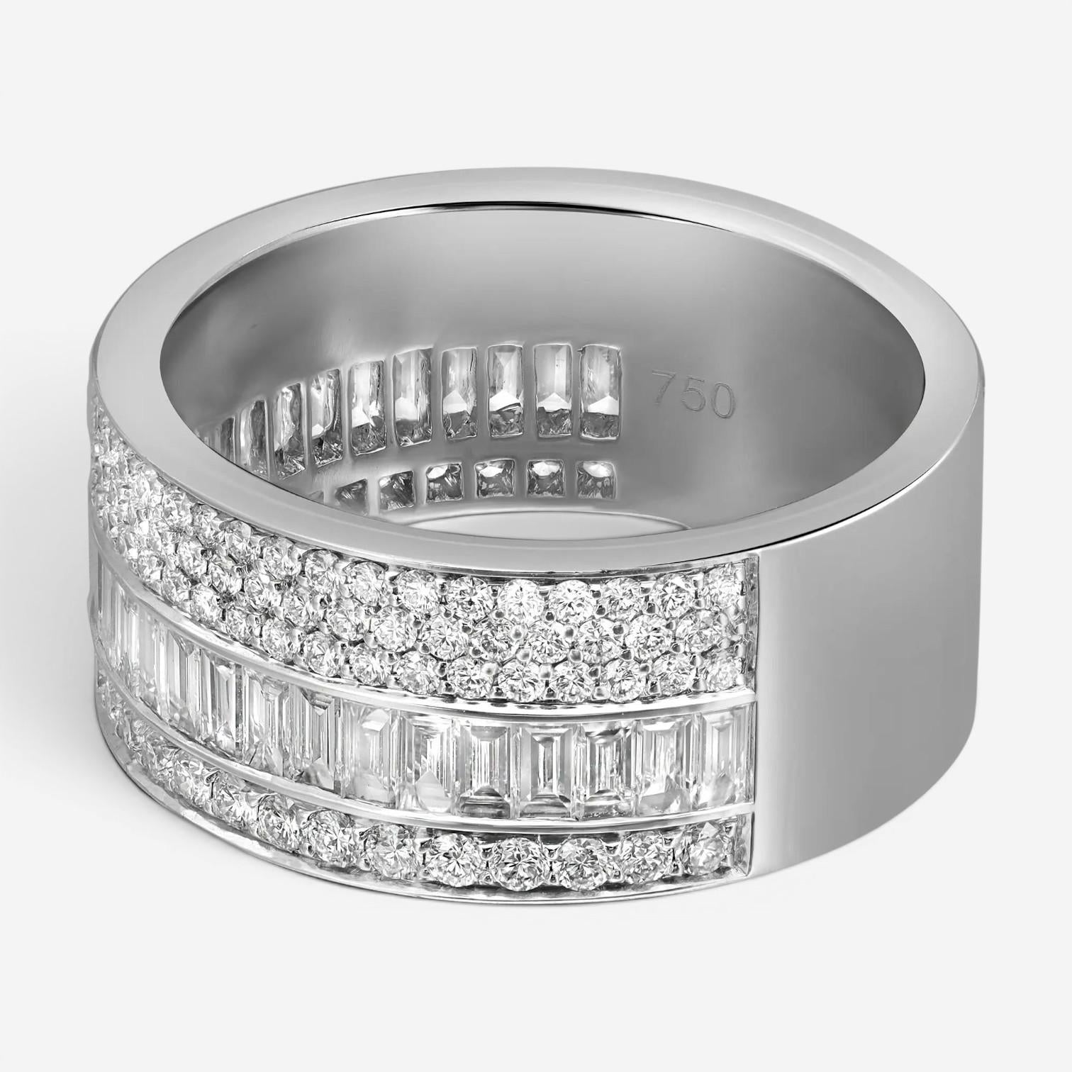 Messika Liz 18K White Gold Diamond Band Ring Sz. 6.25 05899-WG-52 — view 4