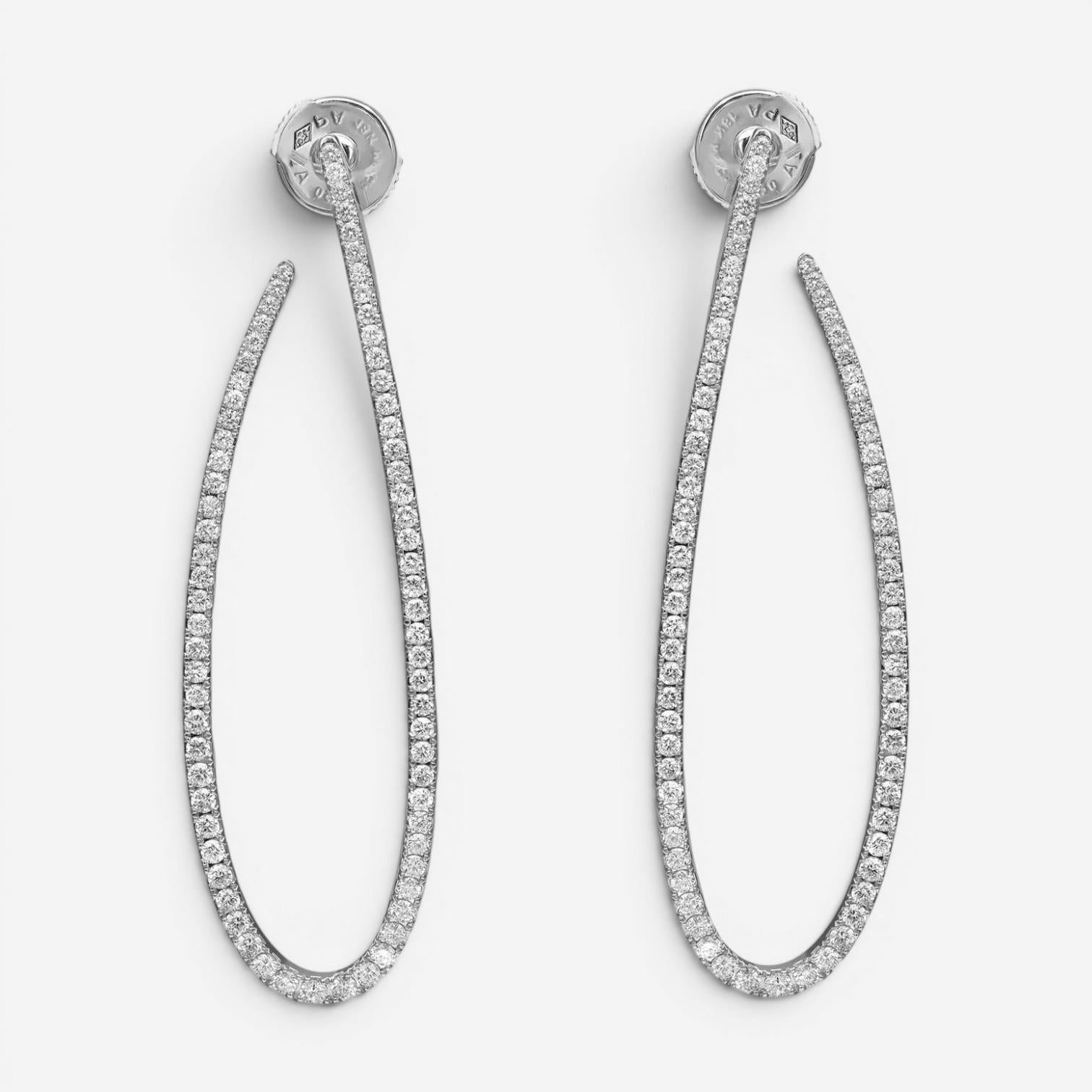 Messika Gatsby Ovales 18K White Gold Diamond Dangle Earrings 05615-WG