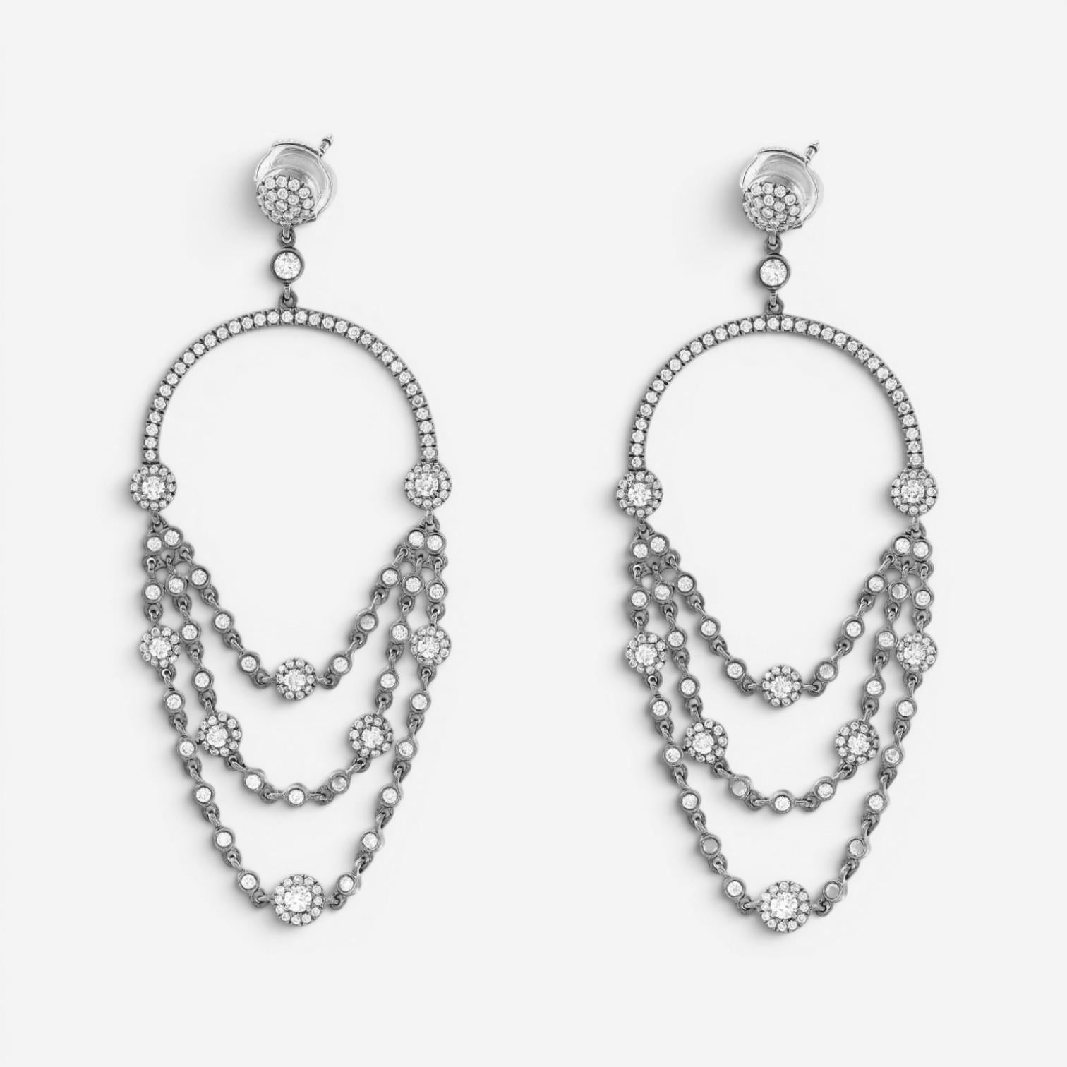 Messika Joy 18K Black Gold Diamond Chandelier Earrings 05361-BG