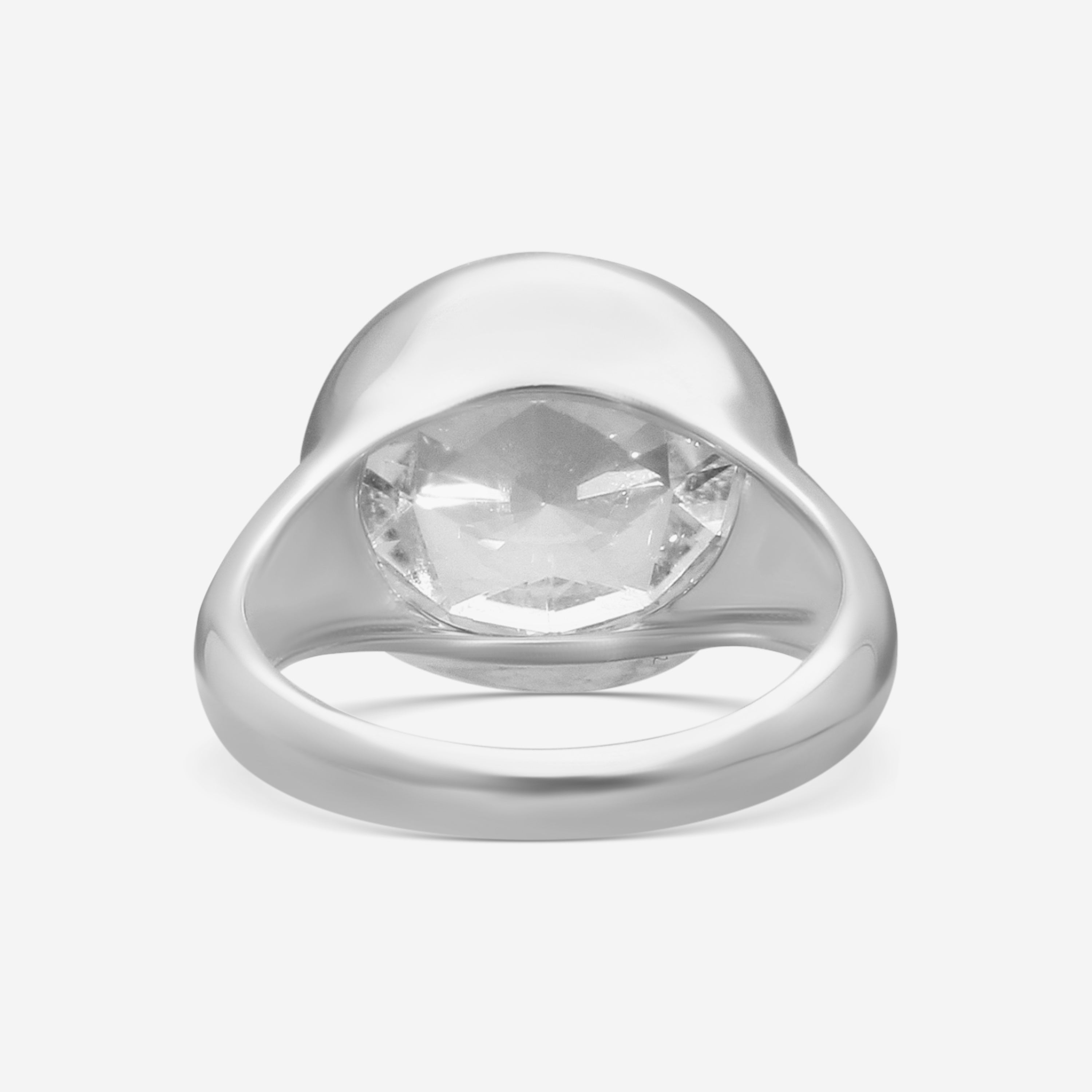 Suzanne Kalan 18K White Gold Diamond & White Topaz Ring Sz. 6.5 AKR539-WGWT — view 3