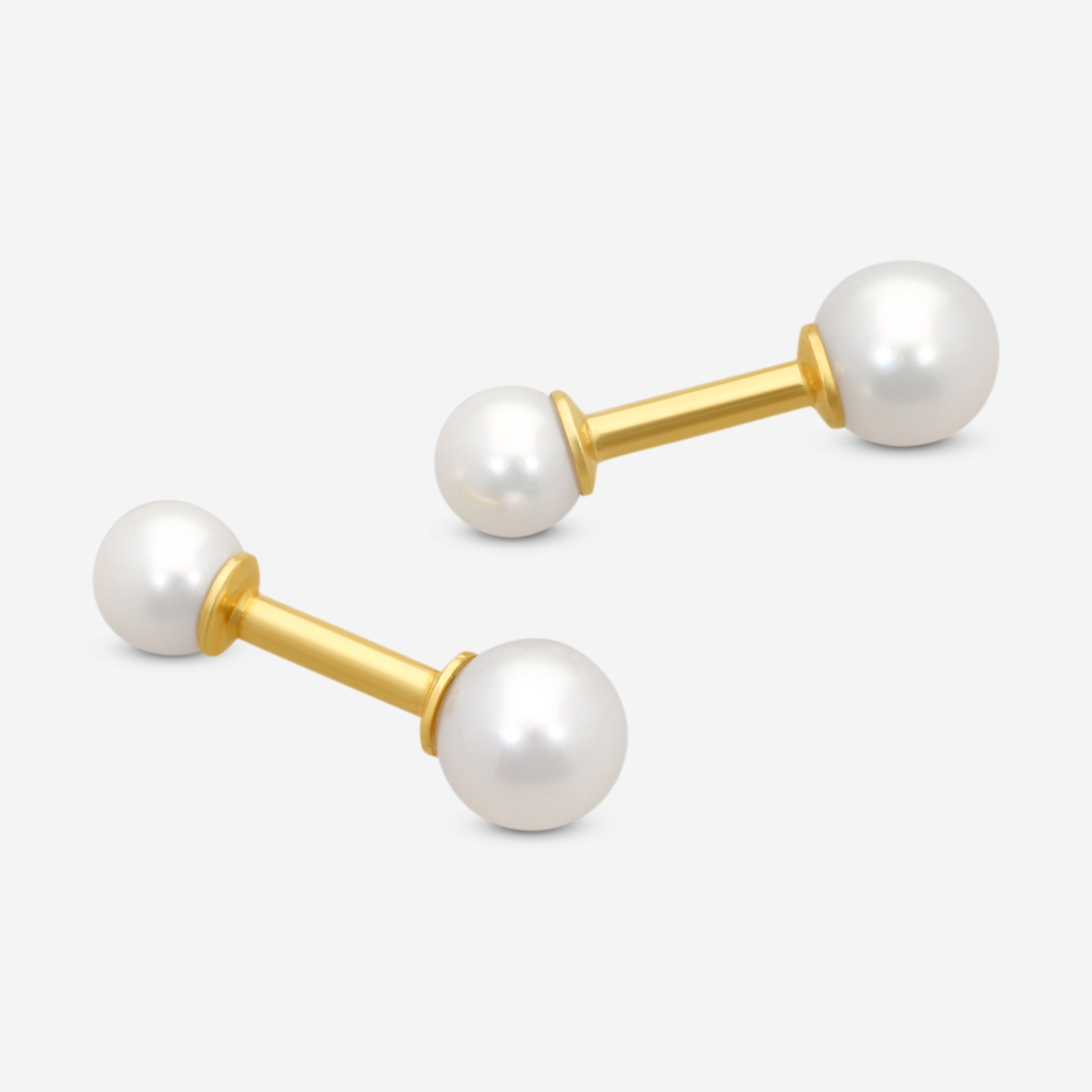 Assael 18K Yellow Gold South Sea & Cultured Pearl Cufflinks P3309