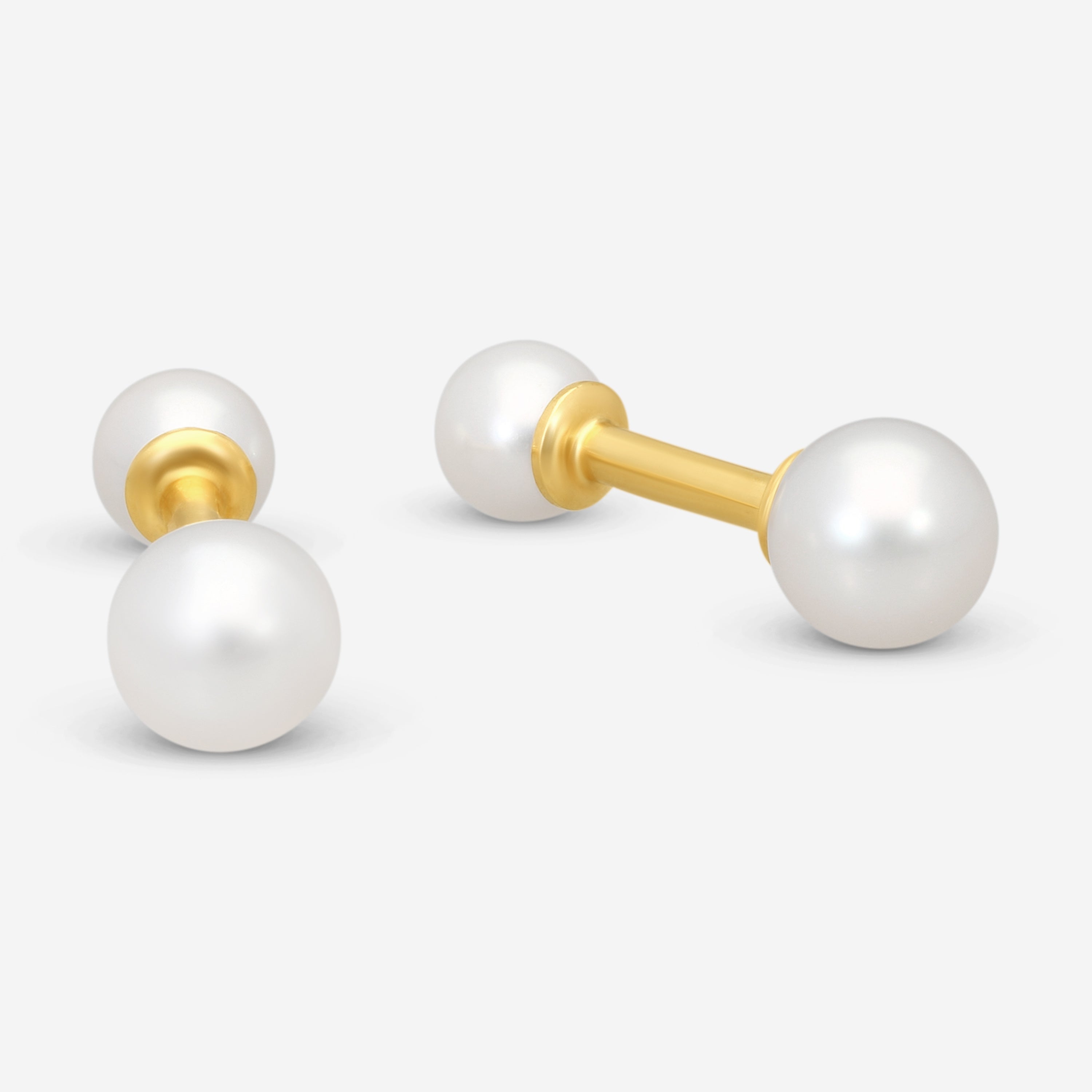 Assael 18K Yellow Gold South Sea & Cultured Pearl Cufflinks P3309 — view 2