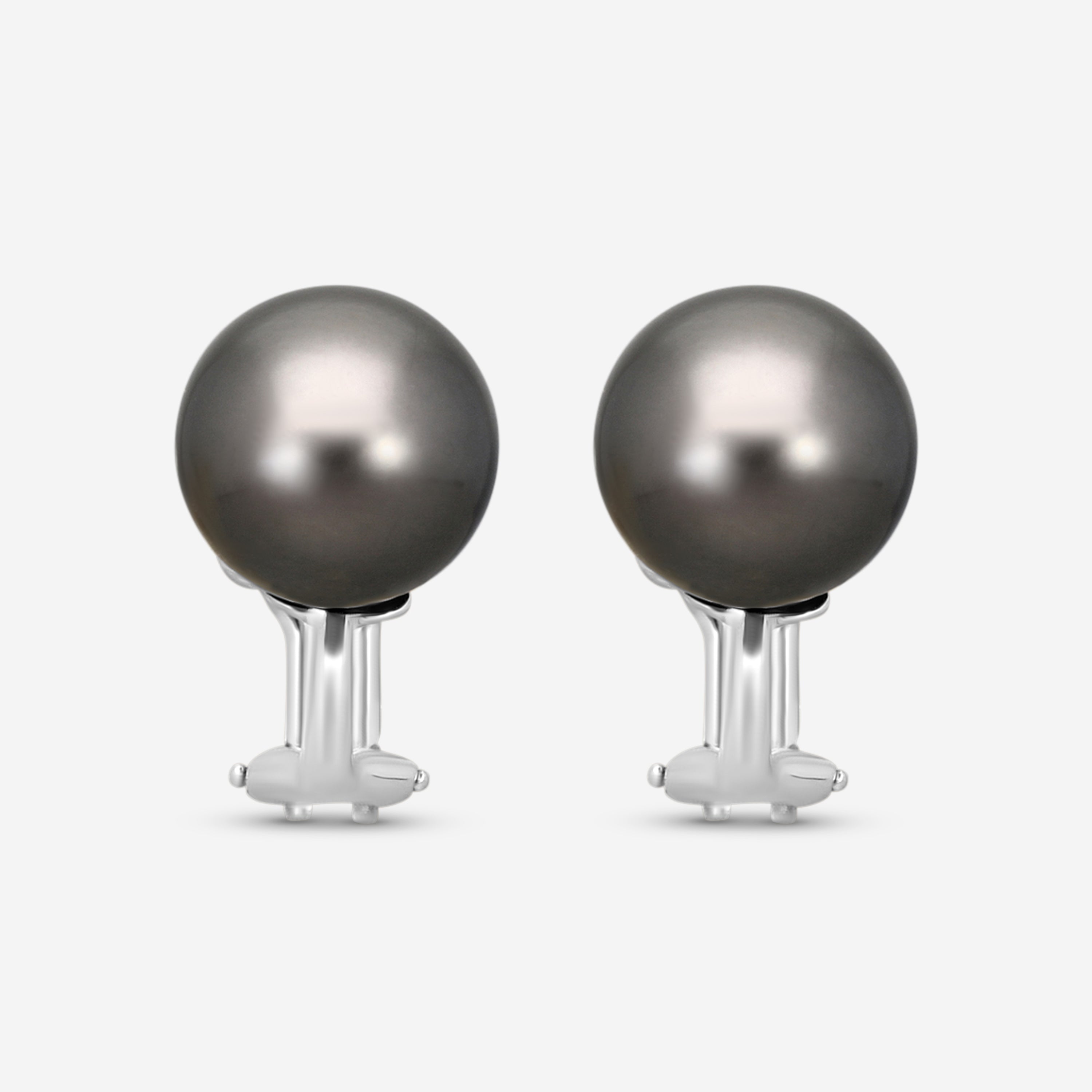 Assael 18K White Gold Tahitian Cultured Pearl Clip-On Earrings E6587