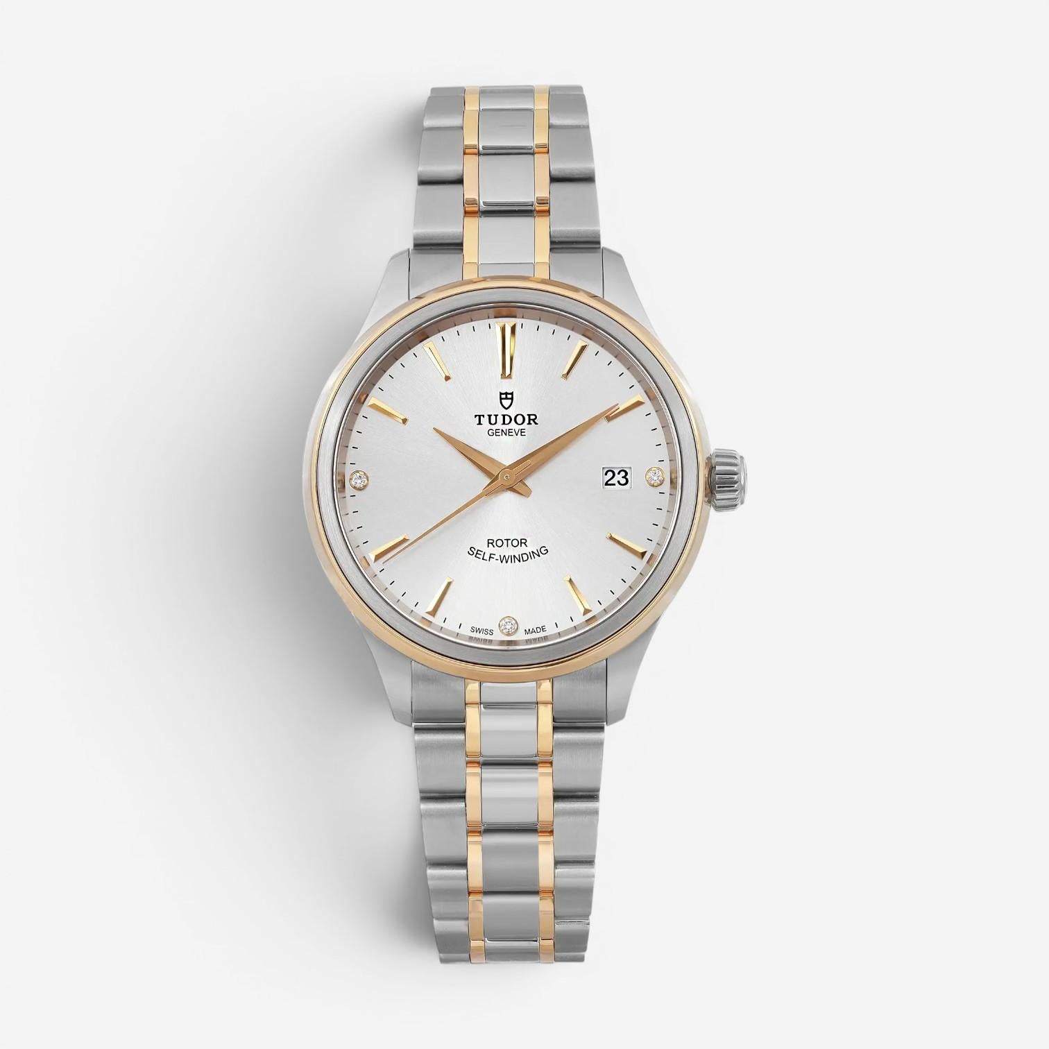Tudor Style Stainless Steel & 18K Yellow Gold Diamond Automatic Unisex Watch 125 — view 1