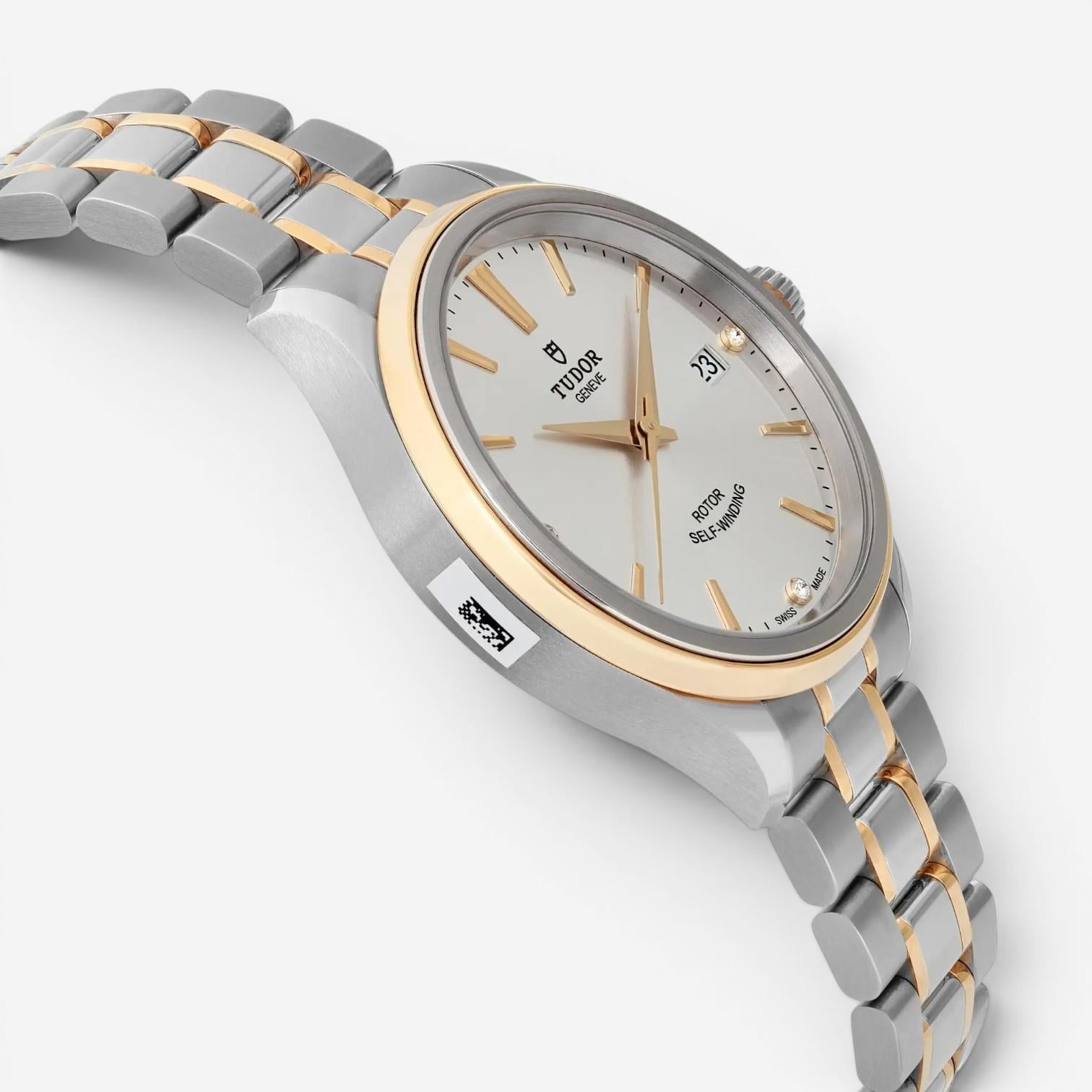 Tudor Style Stainless Steel & 18K Yellow Gold Diamond Automatic Unisex Watch 125 — view 3