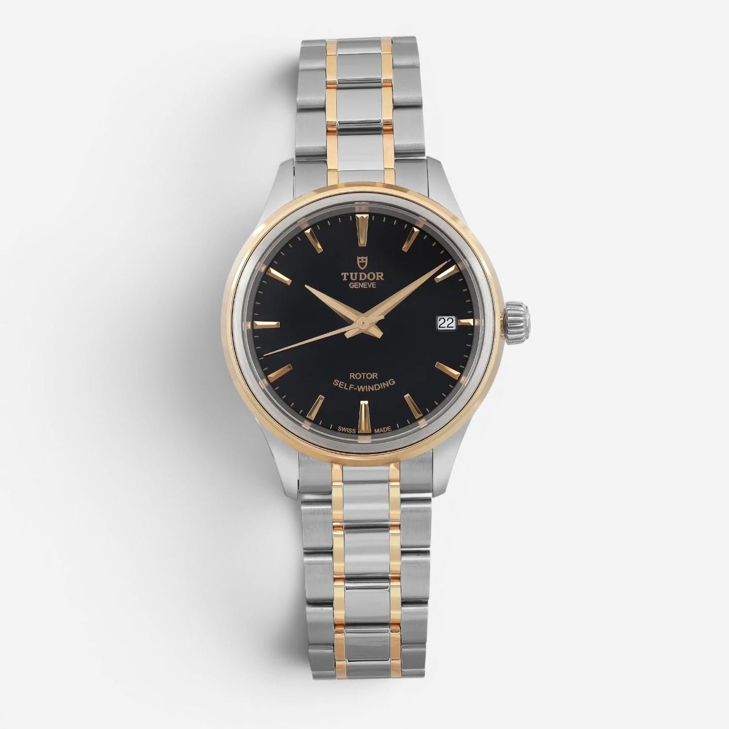 Tudor Style Stainless Steel & 18K Yellow Gold Automatic 34mm Ladies Watch 12303-0003 — view 1