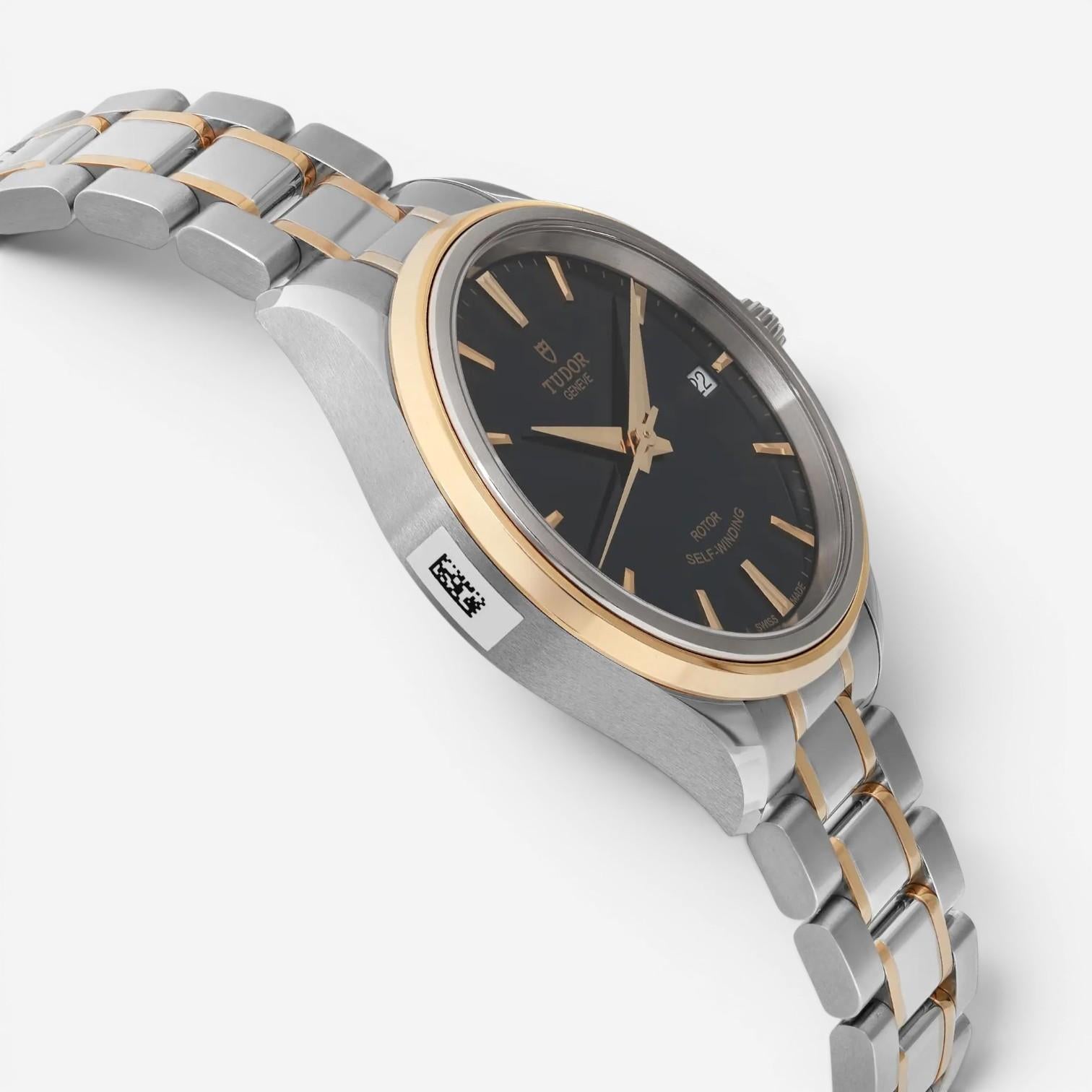 Tudor Style Stainless Steel & 18K Yellow Gold Automatic 34mm Ladies Watch 12303-0003 — view 3