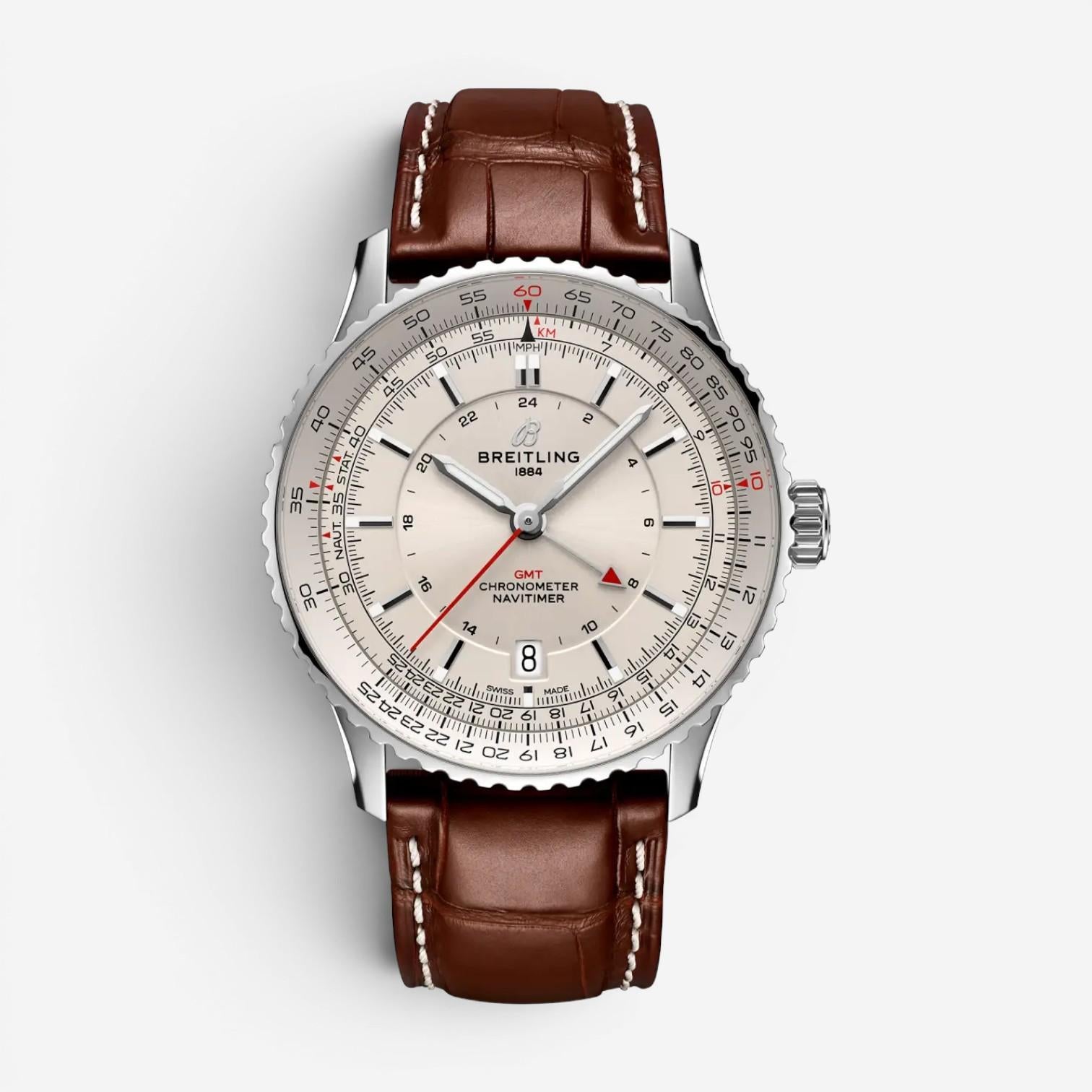 Breitling Navitimer GMT Stainless Steel Automatic Men's Watch A32310211G1P1