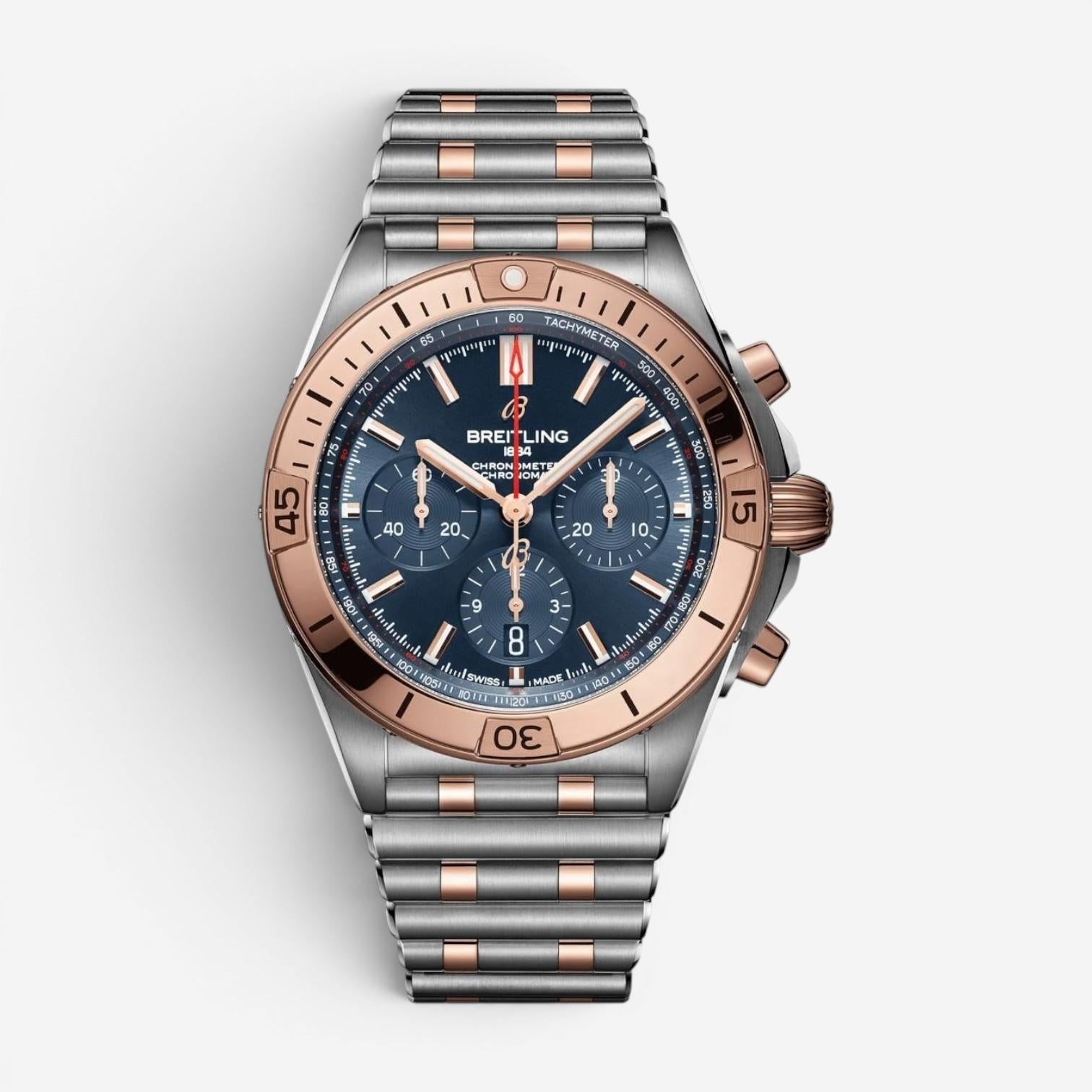 Breitling Chronomat Stainless Steel & 18K Rose Gold Automatic Men's Watch UB0134