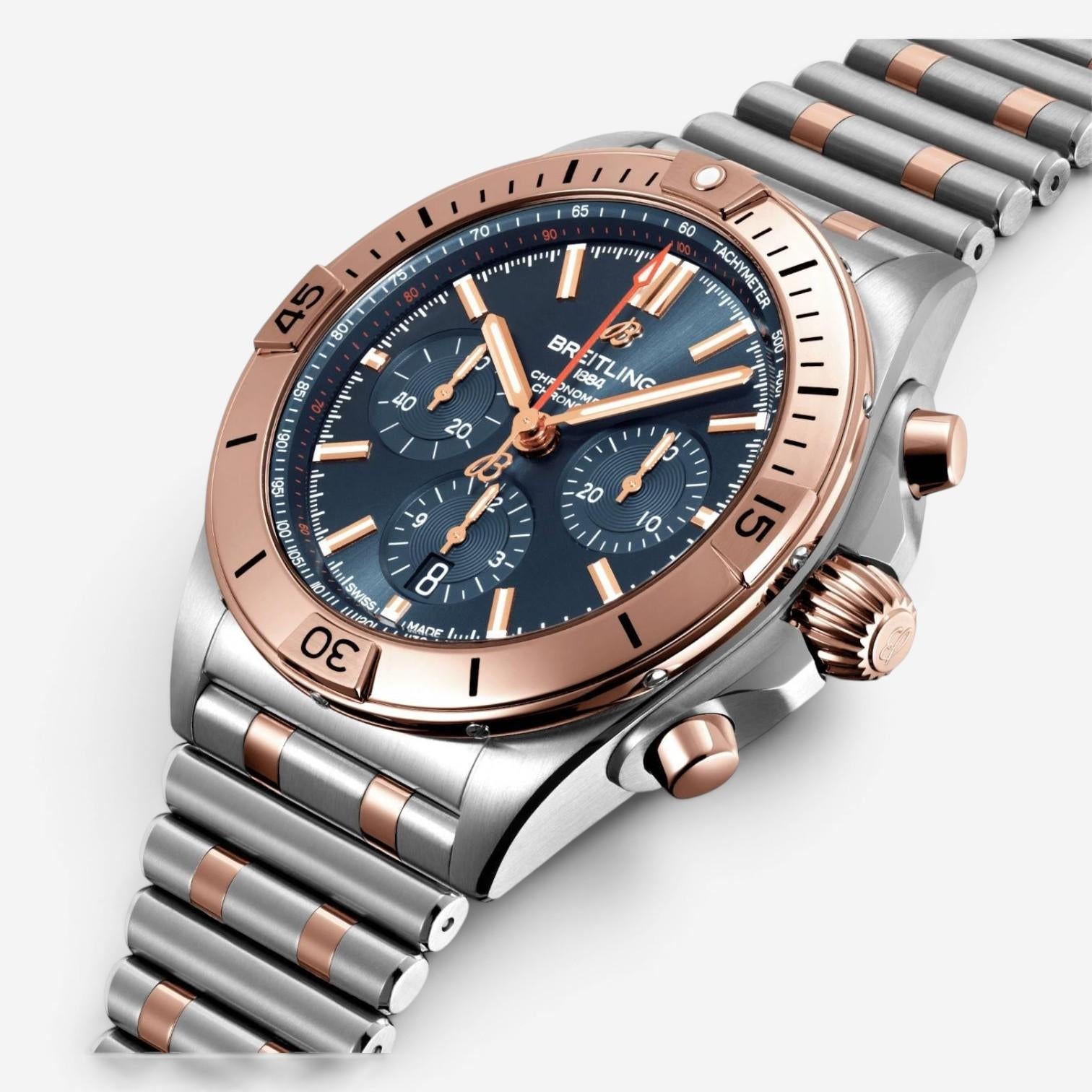 Breitling Chronomat Stainless Steel & 18K Rose Gold Automatic Men's Watch UB0134 — view 2