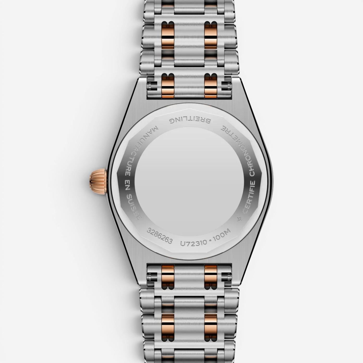 Breitling Chronomat Stainless Steel & 18K Rose Gold Quartz Ladies Watch U7231053 — view 4
