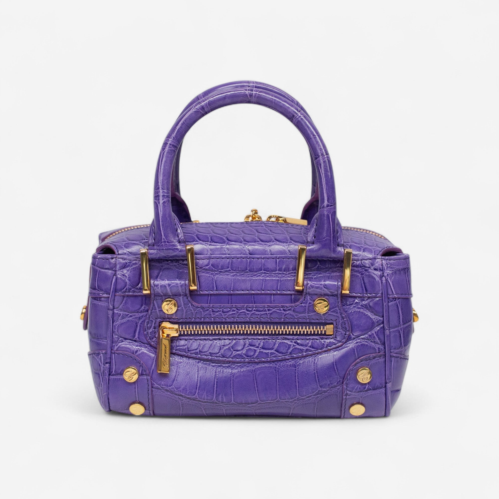Chopard Baby Caroline Purple Shiny Alligator Leather Handbag 95000-0283 — view 2