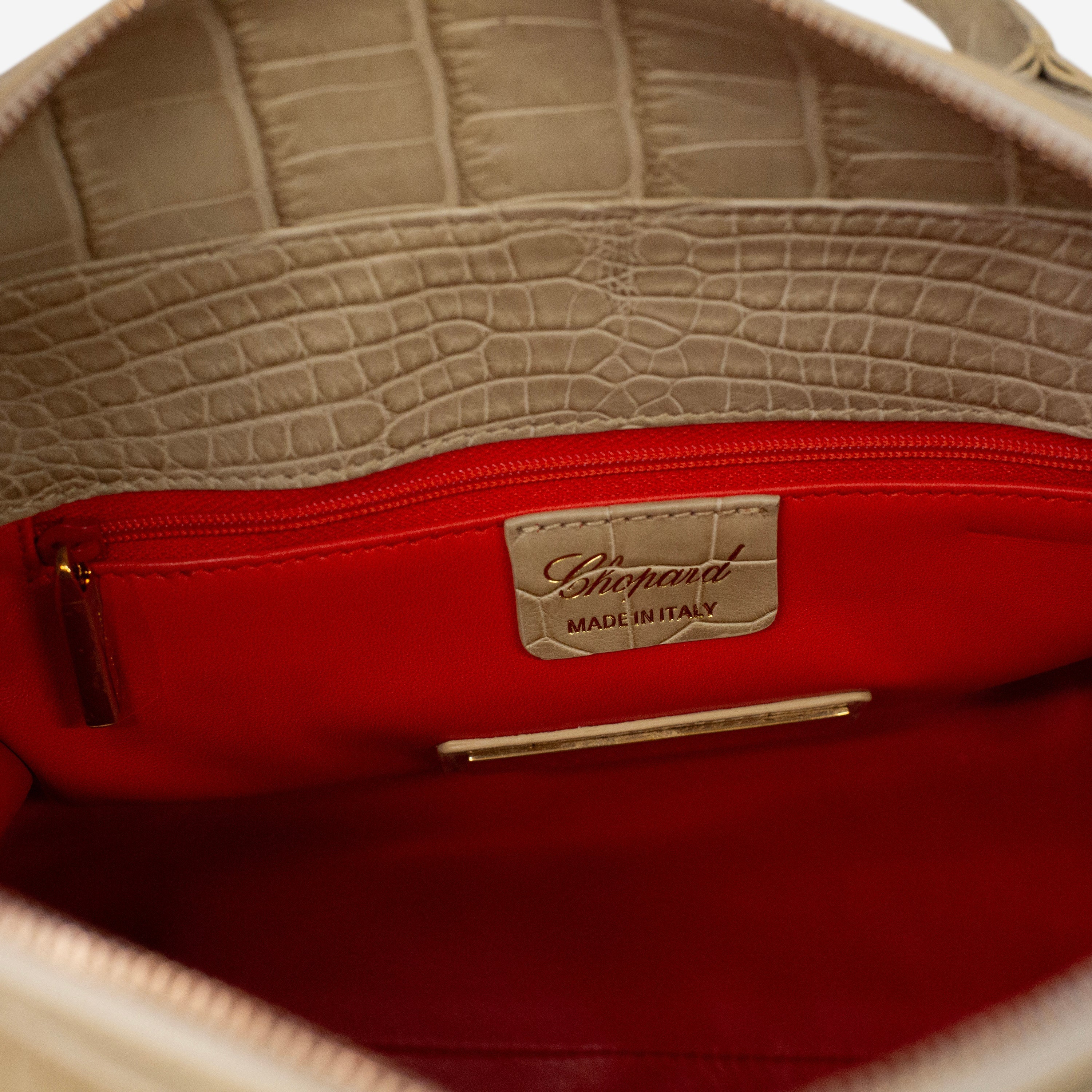 Chopard Caroline Mini Matte Beige Alligator Leather Handbag 95000-0280 — view 4