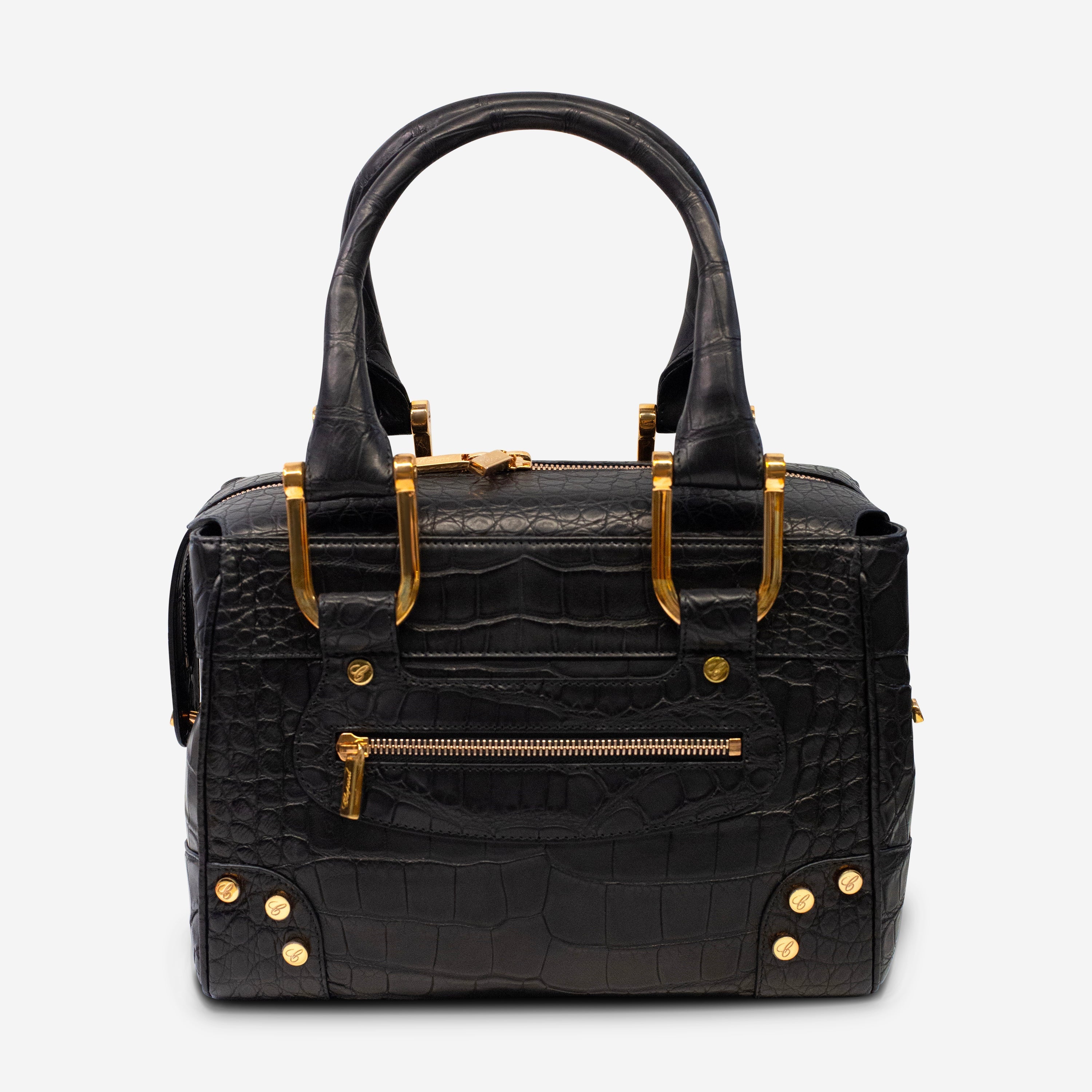 Chopard Caroline Mini Matte Black Alligator Leather Handbag 95000-0176 — view 3