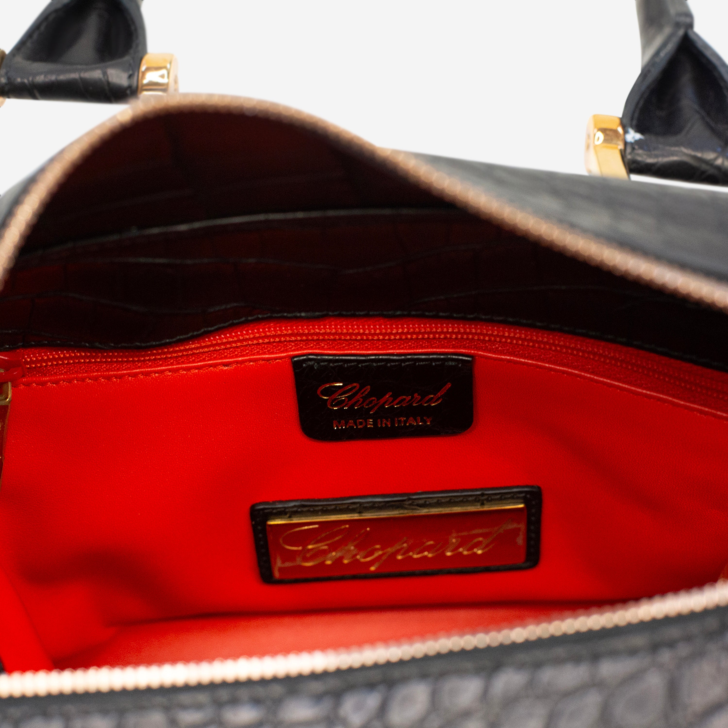 Chopard Caroline Mini Matte Black Alligator Leather Handbag 95000-0176 — view 4