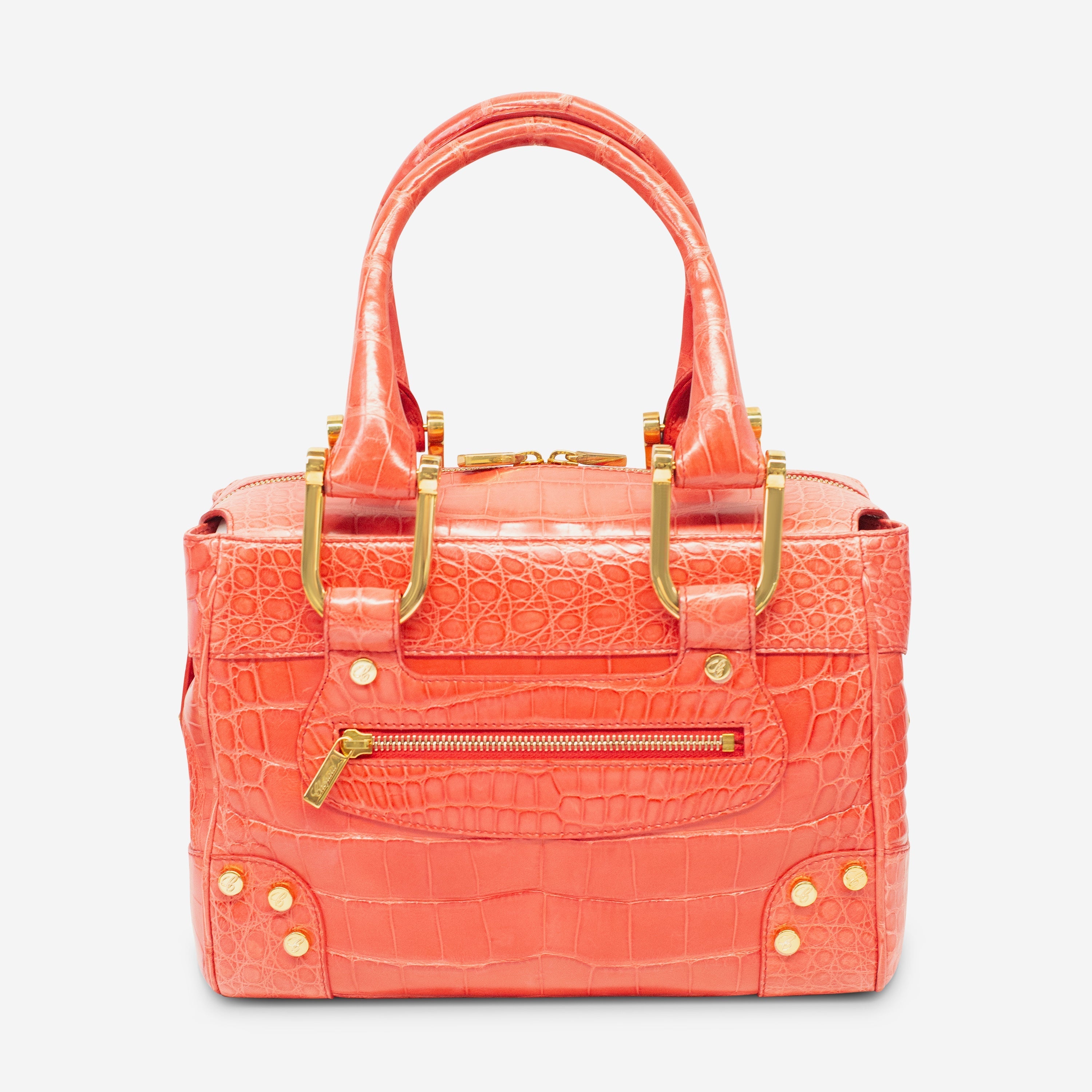 Chopard Caroline Mini Shiny Coral Alligator Leather Handbag 95000-0206 — view 3