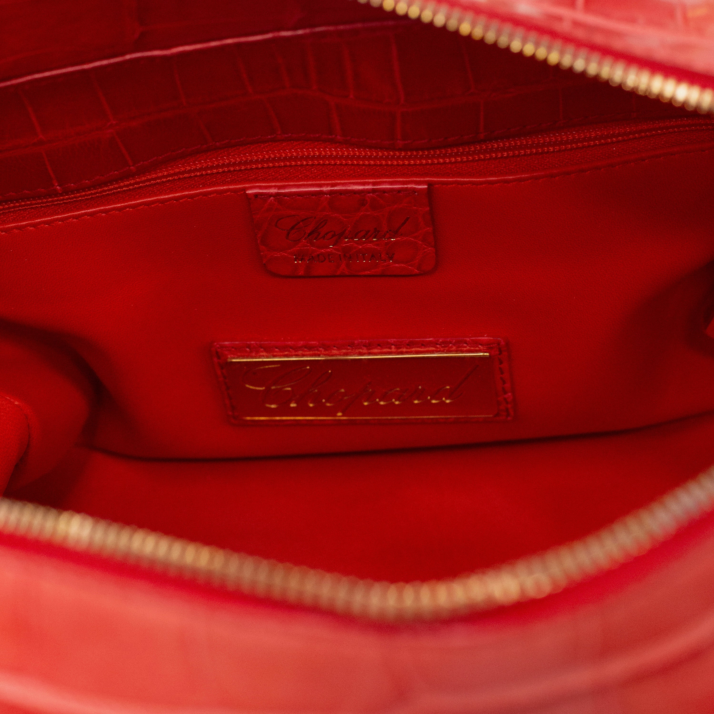 Chopard Caroline Mini Shiny Coral Alligator Leather Handbag 95000-0206 — view 4