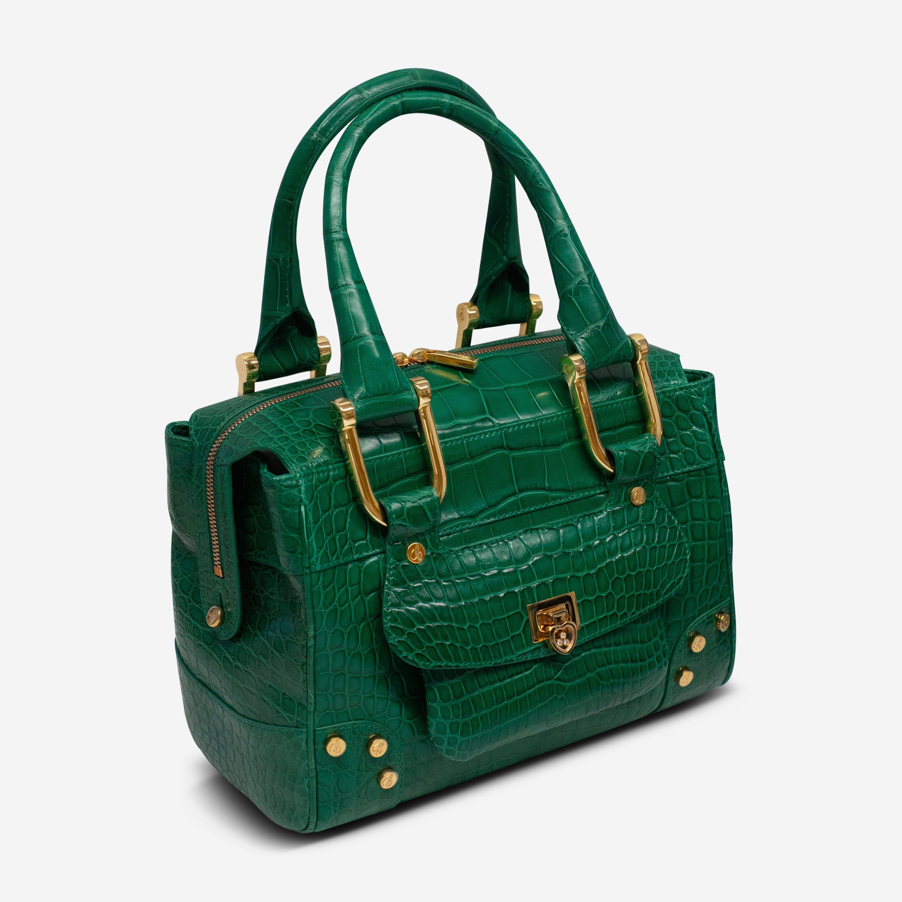Chopard Caroline Mini Shiny Green Alligator Leather Handbag 95000-0209 — view 2