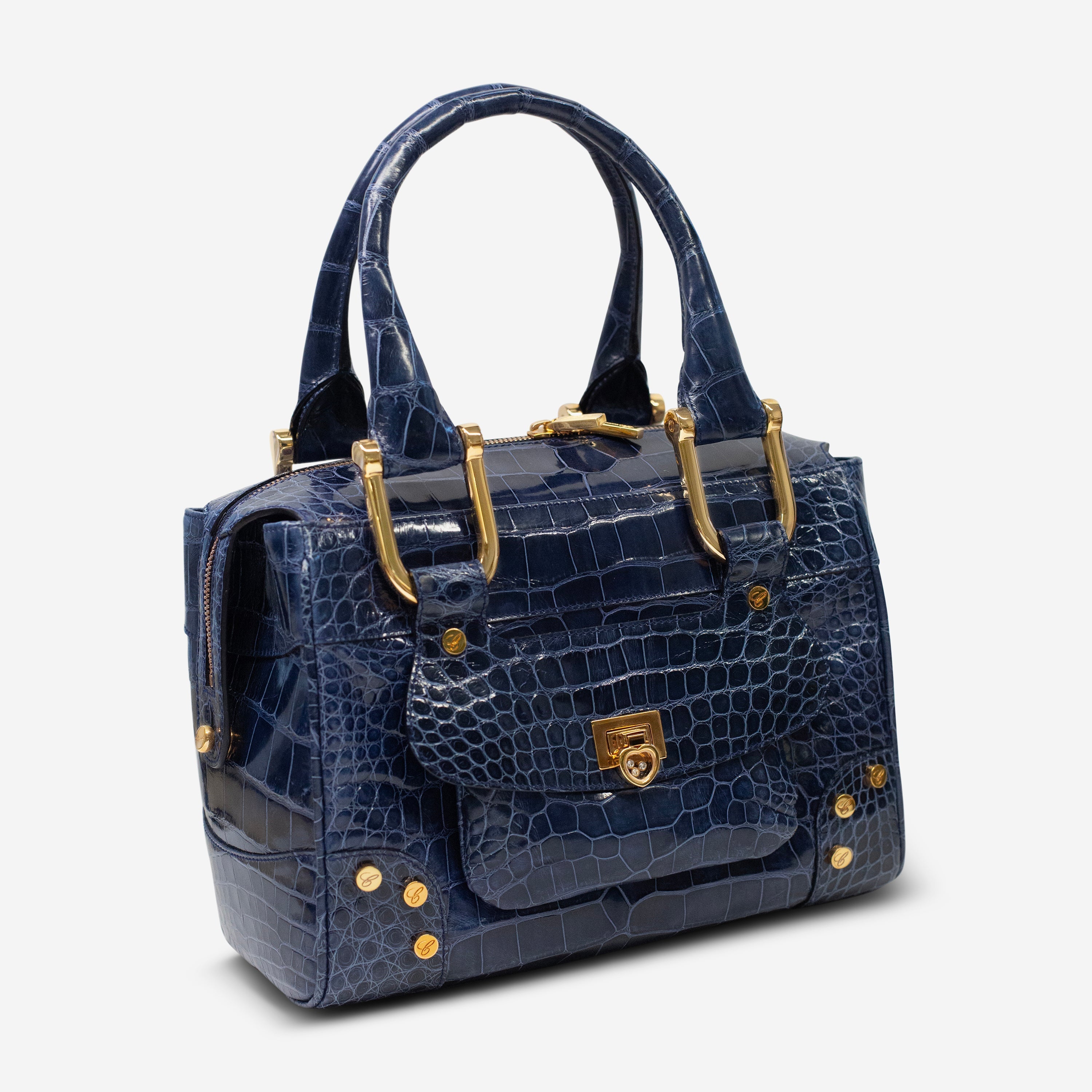 Chopard Caroline Mini Shiny Blue Alligator Leather Handbag 95000-0279 — view 2