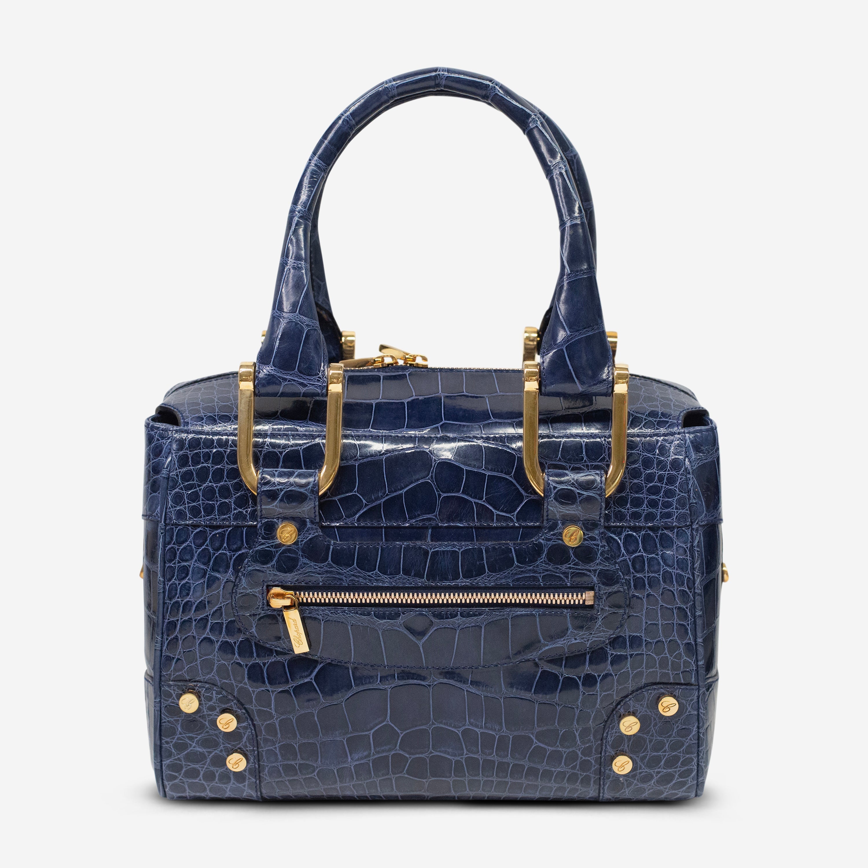 Chopard Caroline Mini Shiny Blue Alligator Leather Handbag 95000-0279 — view 3