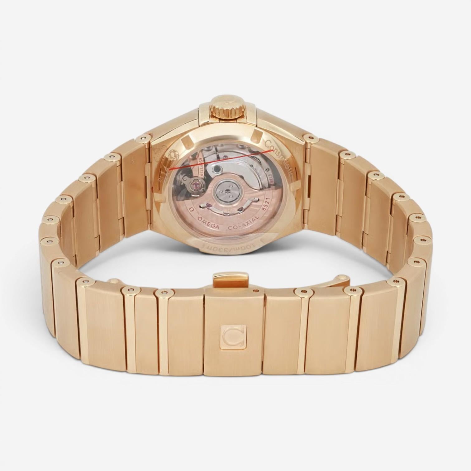 Omega Constellation 18K Yellow Gold Diamond Automatic Ladies Watch 123.55.27.20. — view 4