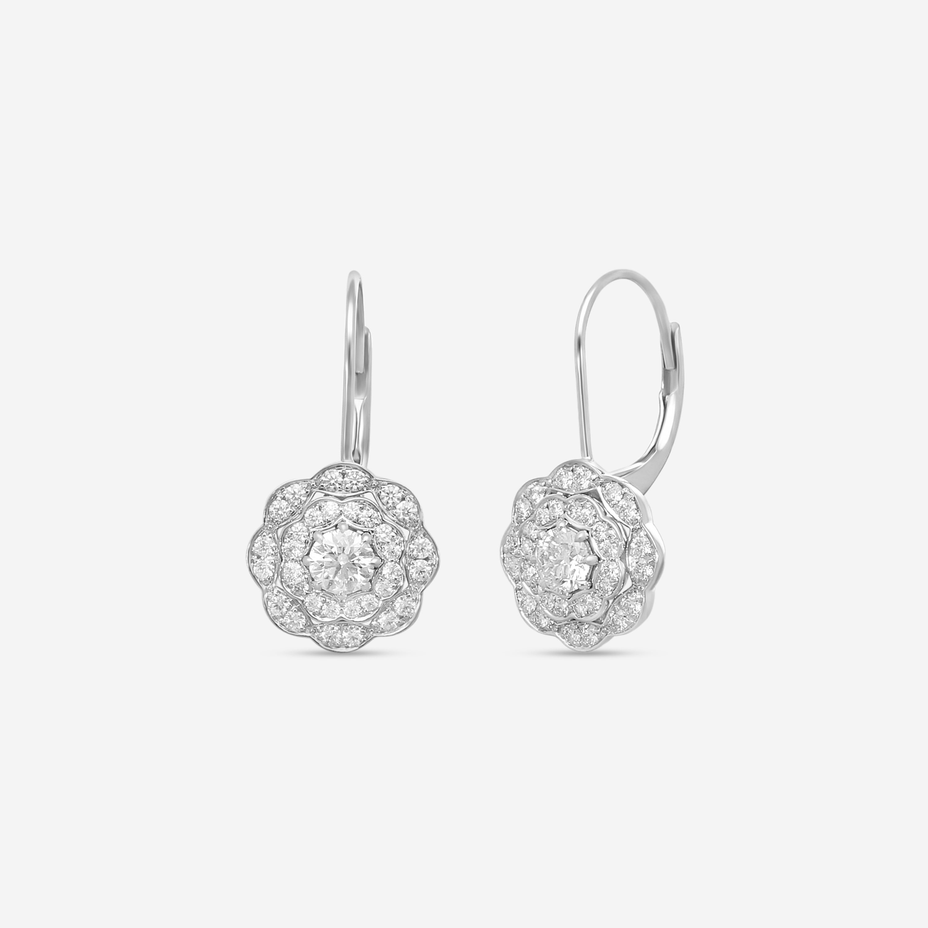 Hearts On Fire Lorelei 18K White Gold Diamond Drop Earrings HFELORDBLDH00718W — view 2