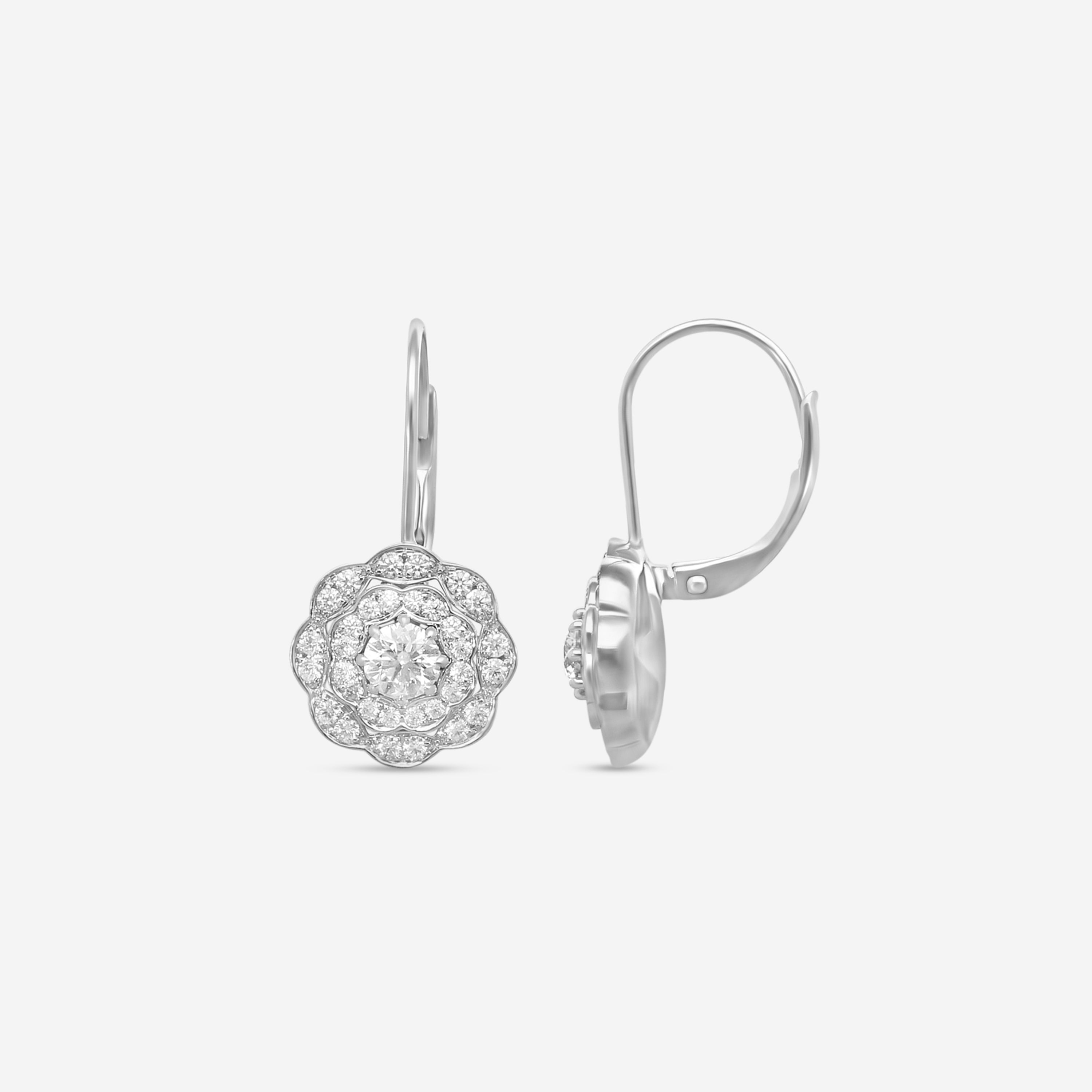 Hearts On Fire Lorelei 18K White Gold Diamond Drop Earrings HFELORDBLDH00718W — view 3